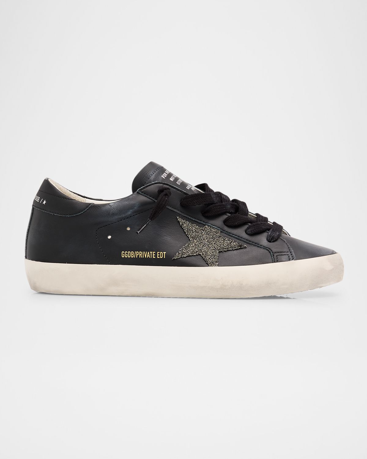 Golden Goose Super-Star Swarovski Leather Low-Top Sneakers