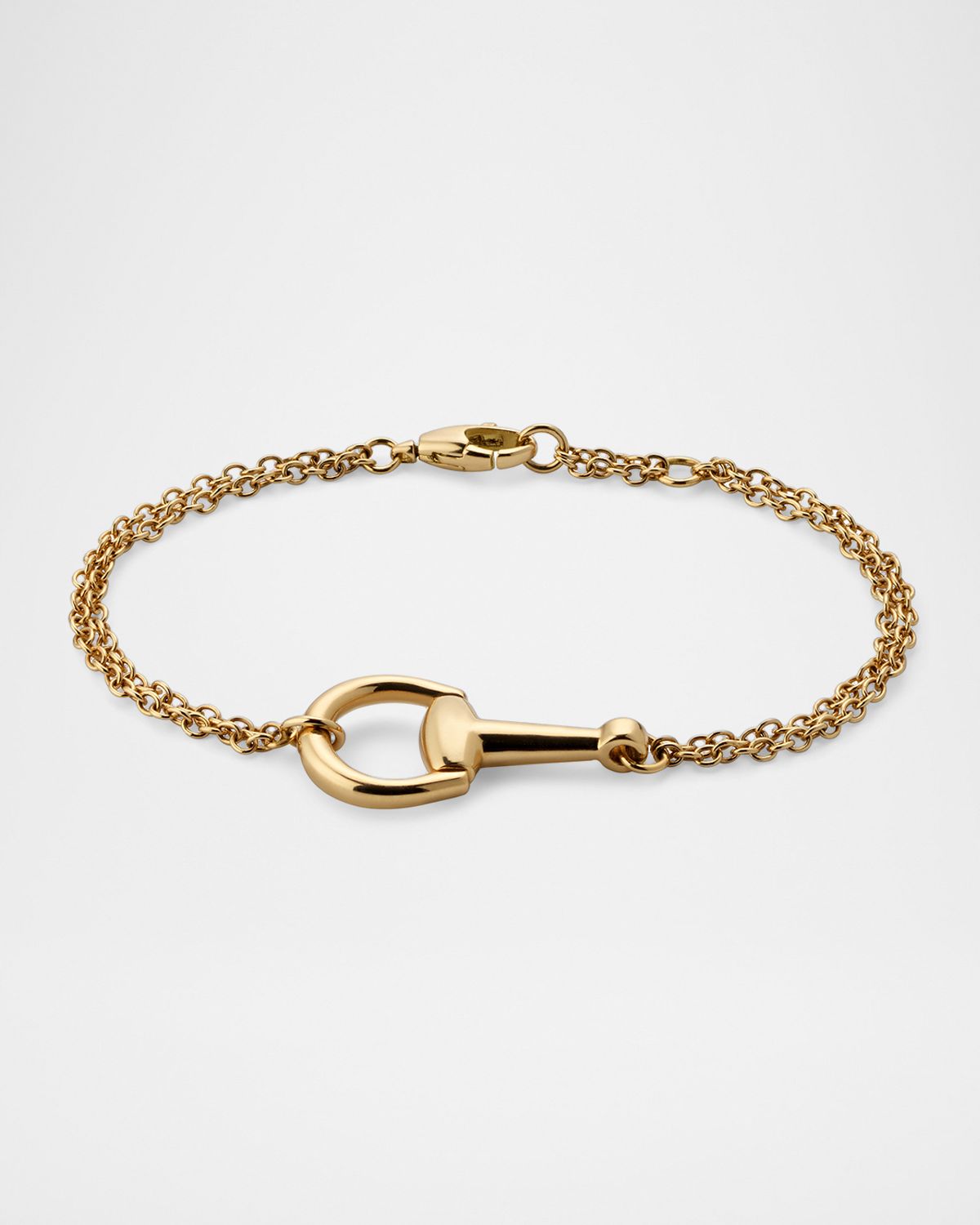 Gucci 18K Yellow Gold Horsebit Chain Bracelet, Medium