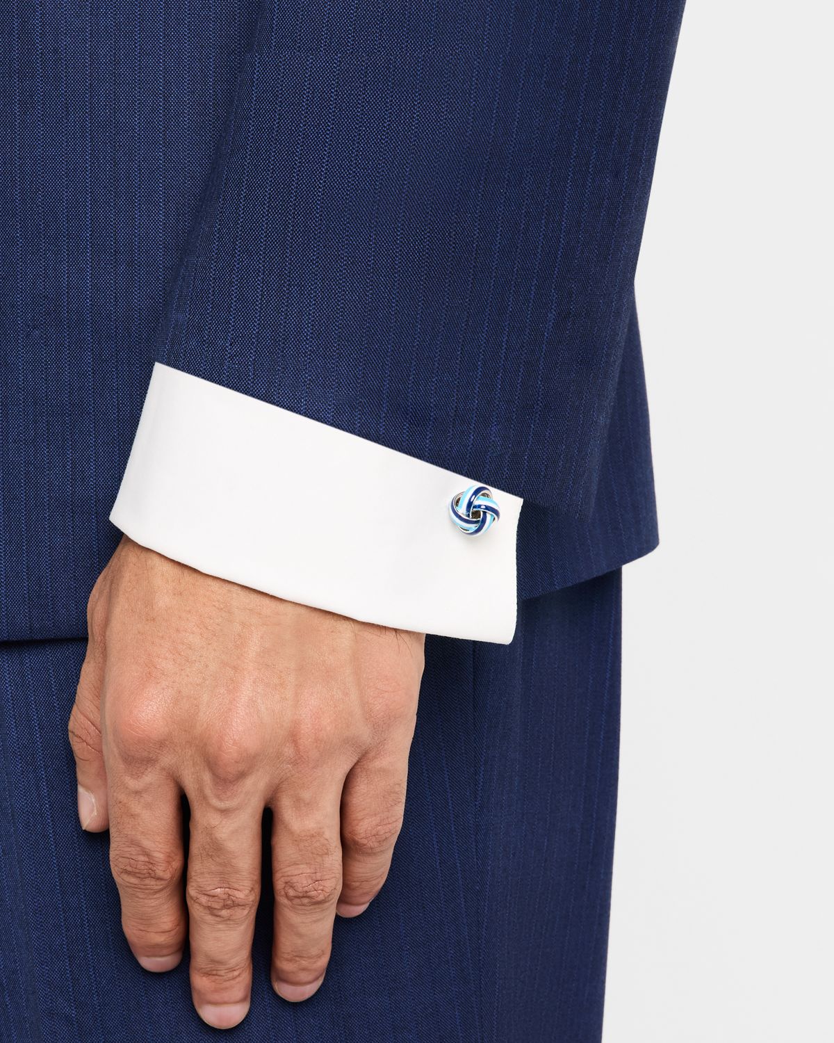 Jan Leslie Men 's Multi-Enamel Knot Cufflinks