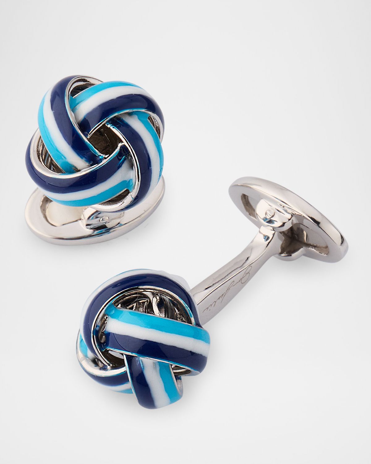 Jan Leslie Men 's Multi-Enamel Knot Cufflinks