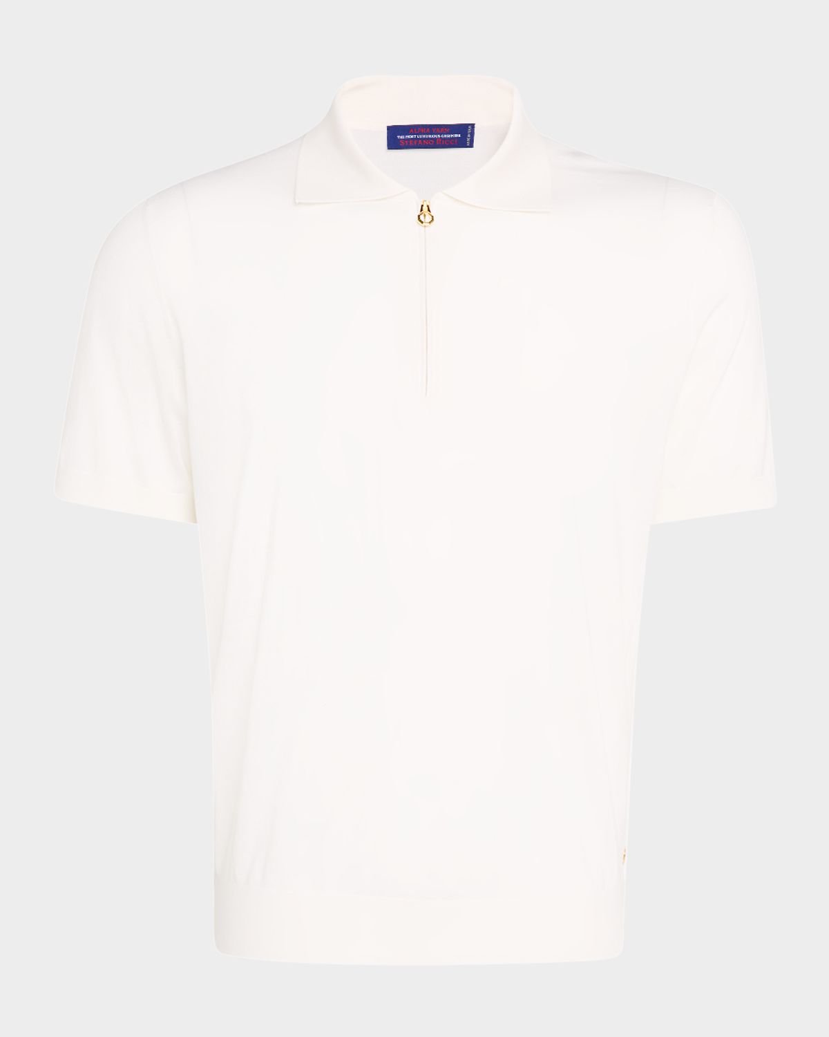 Stefano Ricci Men 's Quarter-Zip Short-Sleeve Polo Sweater