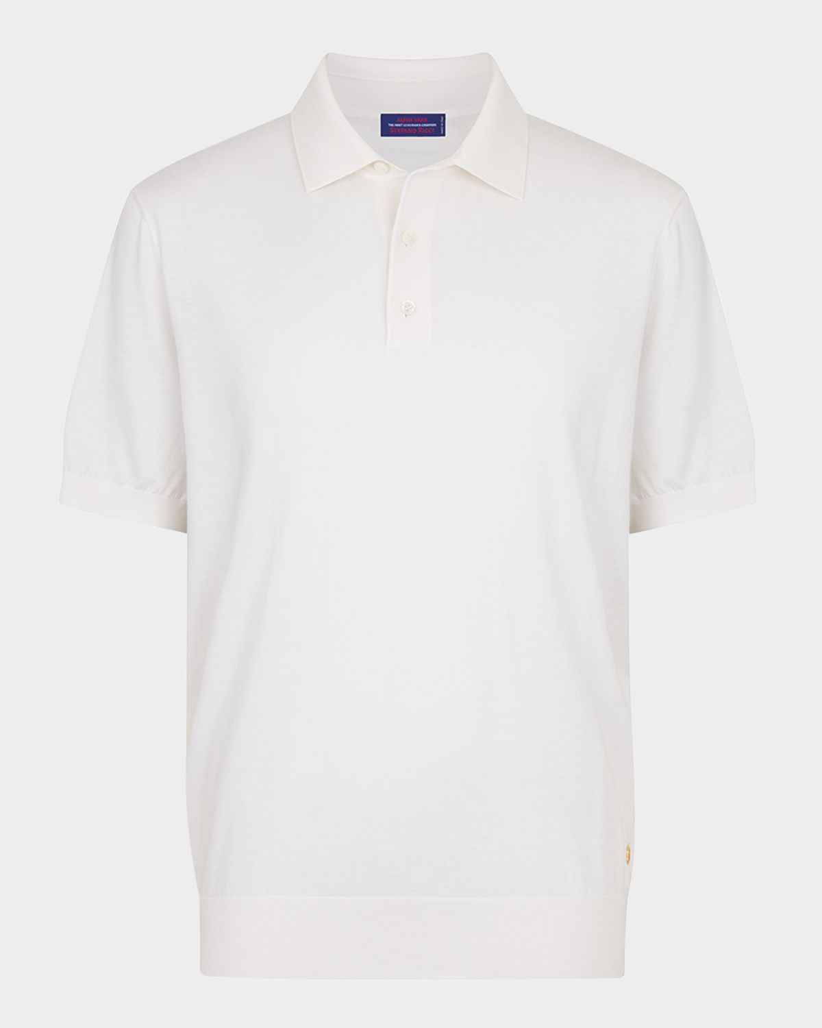 Stefano Ricci Men 's Knit Short-Sleeve Polo Sweater | Thumbnail 4 Stefano Ricci Men 's Knit Short-Sleeve Polo Sweater | Thumbnail 4