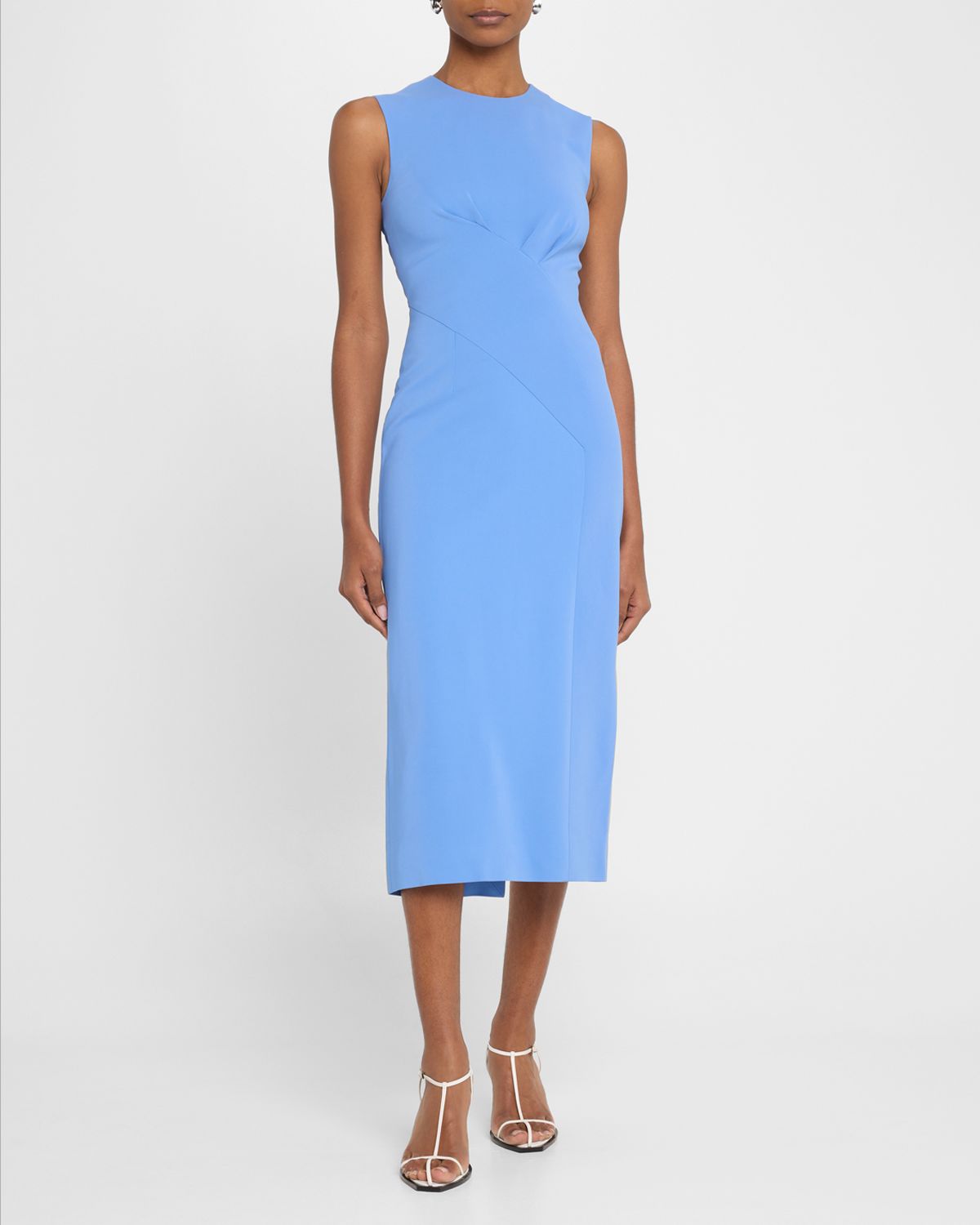 E.Stott Mila Sleeveless Crossover Midi Dress