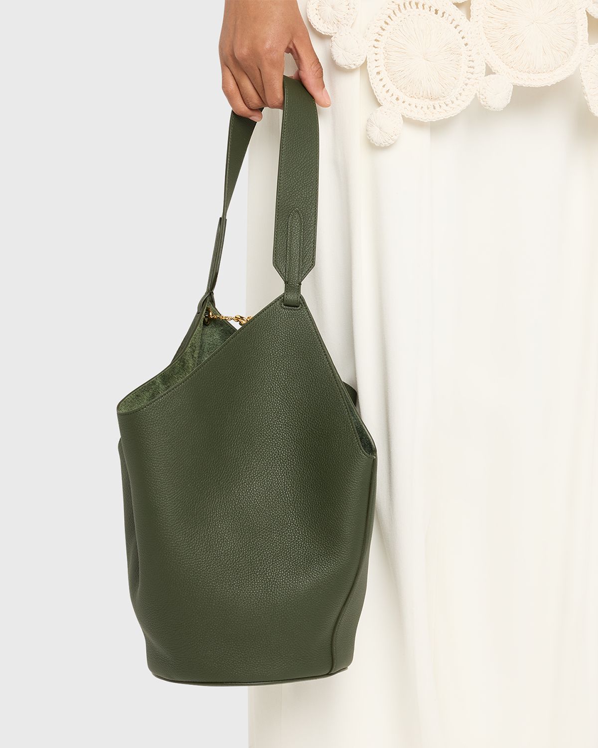 Khaite Lotus Small Calfskin Tote Bag