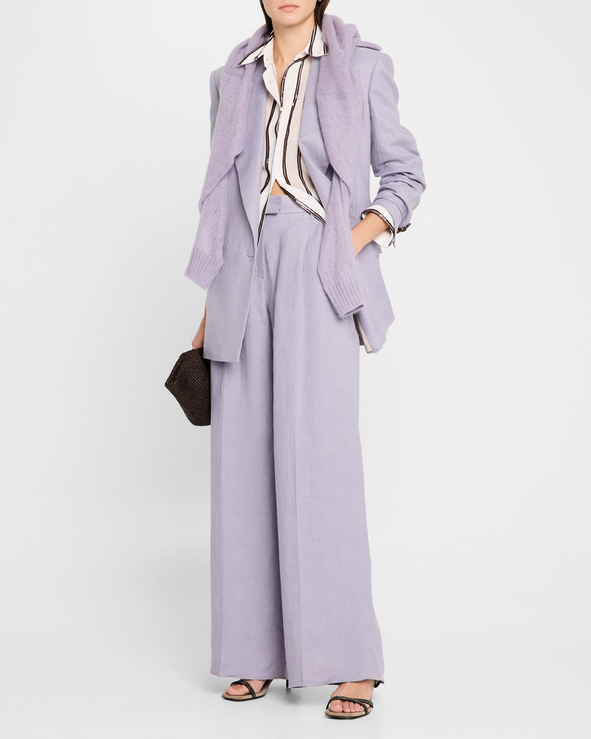 Brunello Cucinelli Double-Breasted Linen Gabardine Blazer