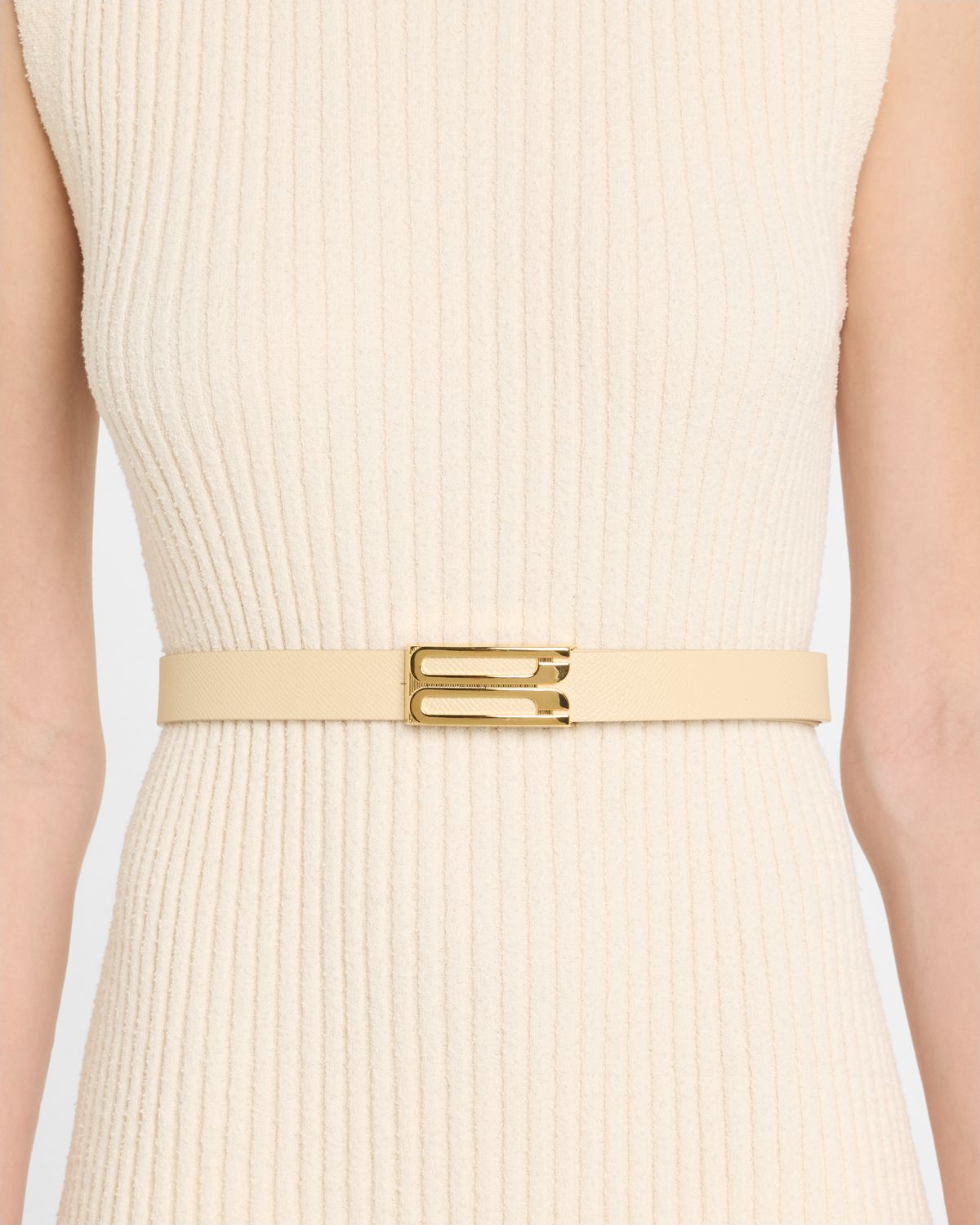 Victoria Beckham B-Logo Leather Belt