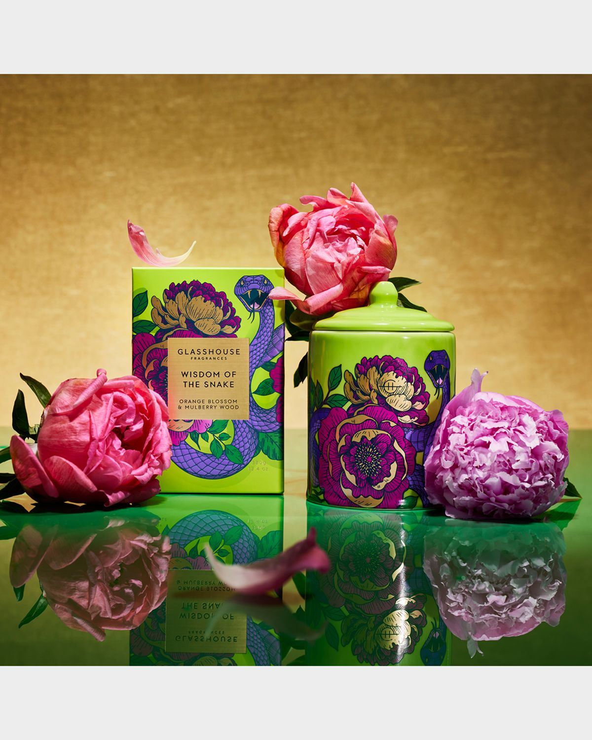 GLASSHOUSE FRAGRANCES Wisdom of the Snake Candle, 380g/13.4 oz.