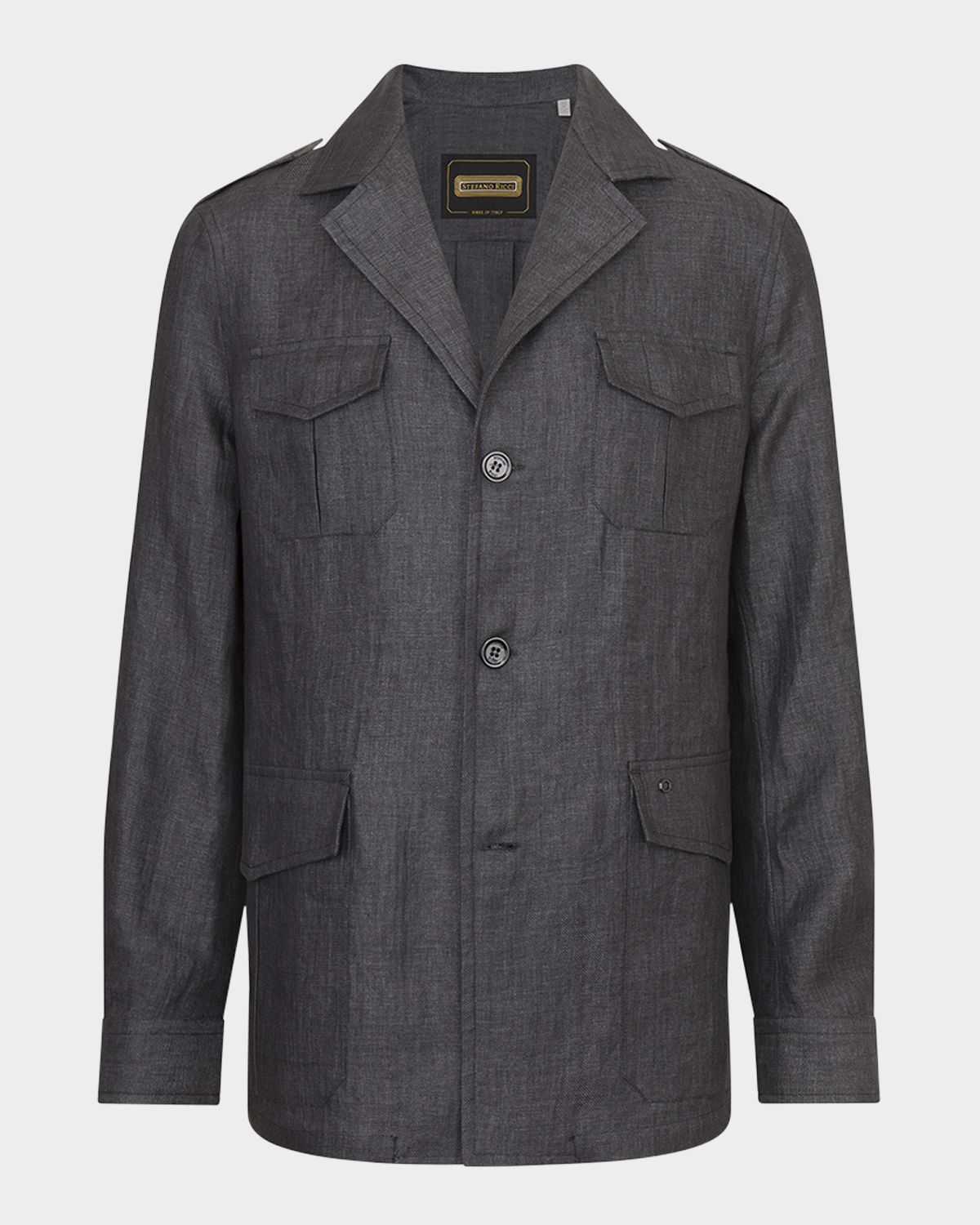 Stefano Ricci Men 's Sahara Linen Safari Jacket