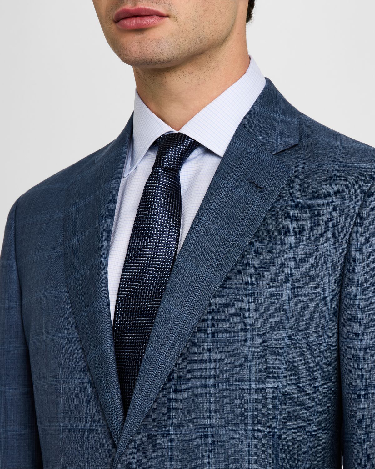 Giorgio Armani Men's Blurred Windowpane 240G Suit