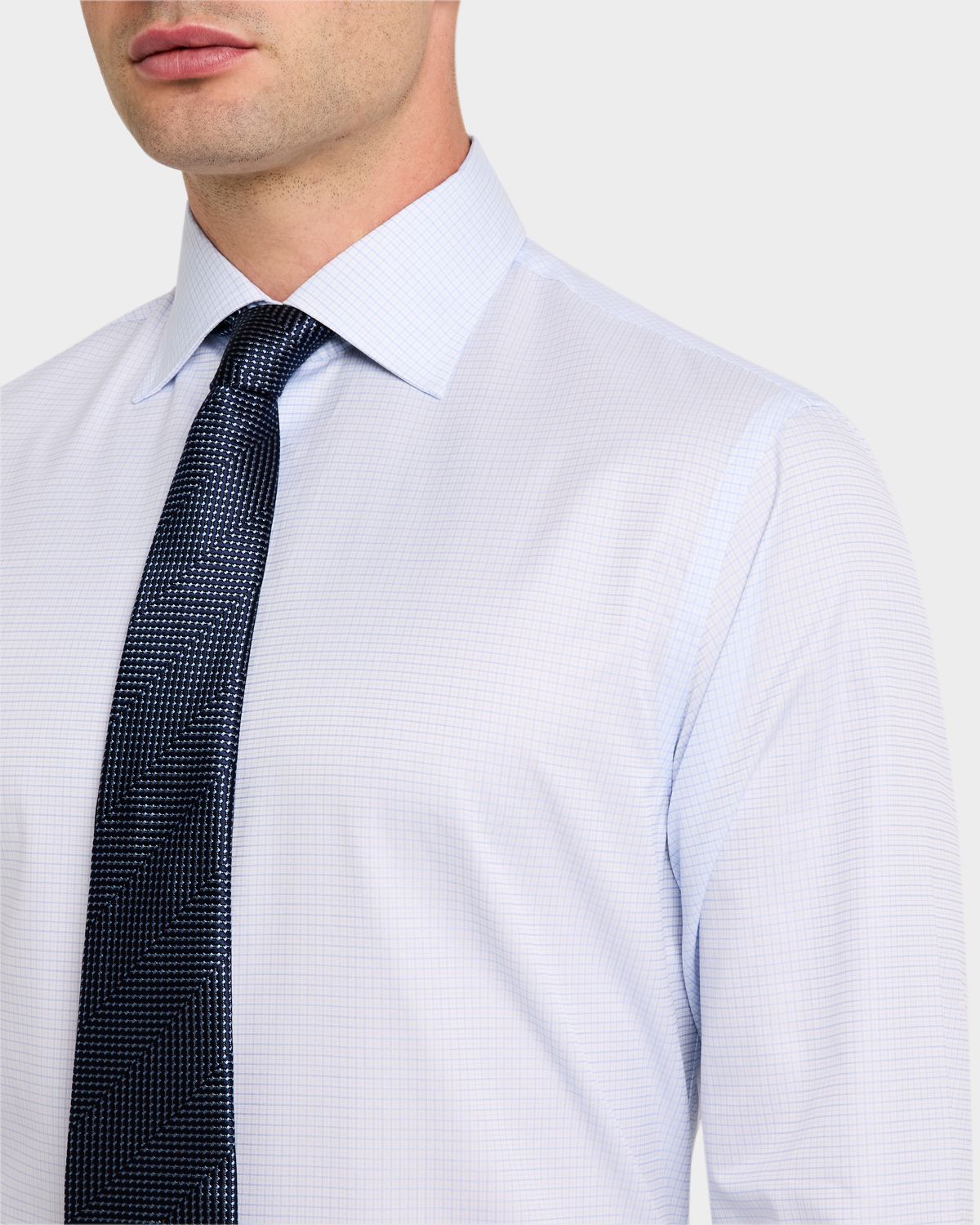 Giorgio Armani Men 's Micro-Check Dress Shirt