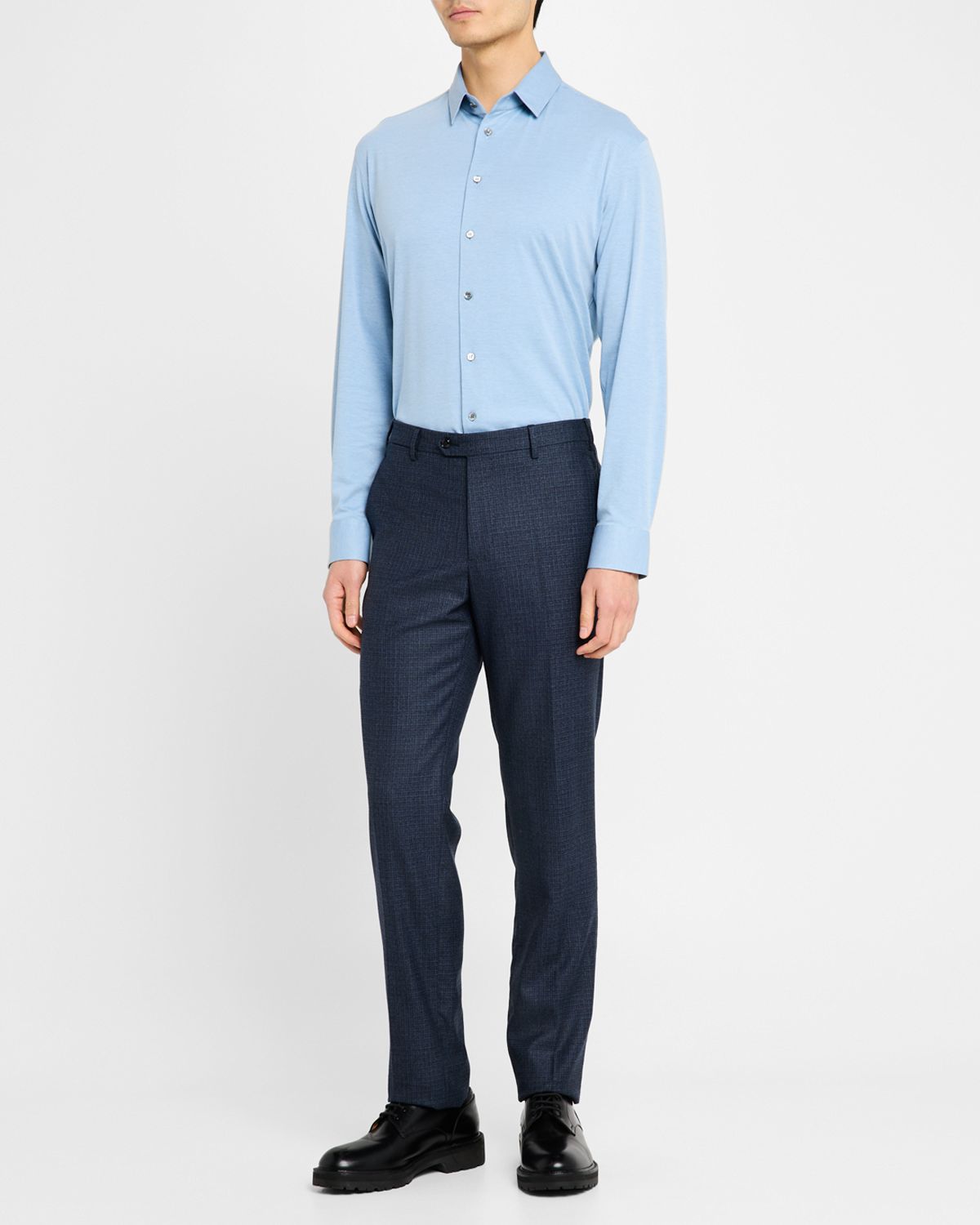 Giorgio Armani Men 's Flex Tortona Cotton Jersey Sport Shirt