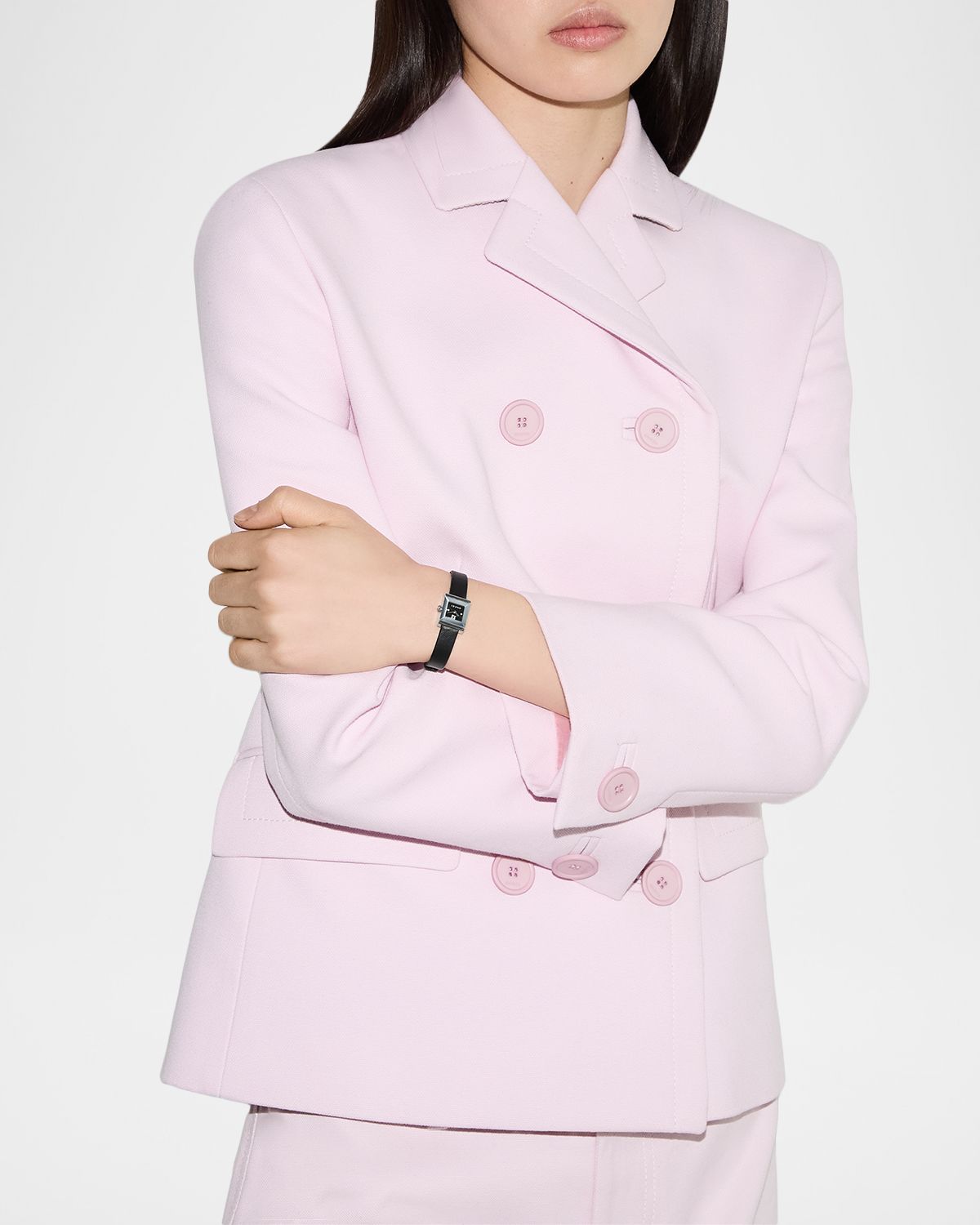 Gucci 14x18mm G-Frame Small Square Watch with Leather Strap