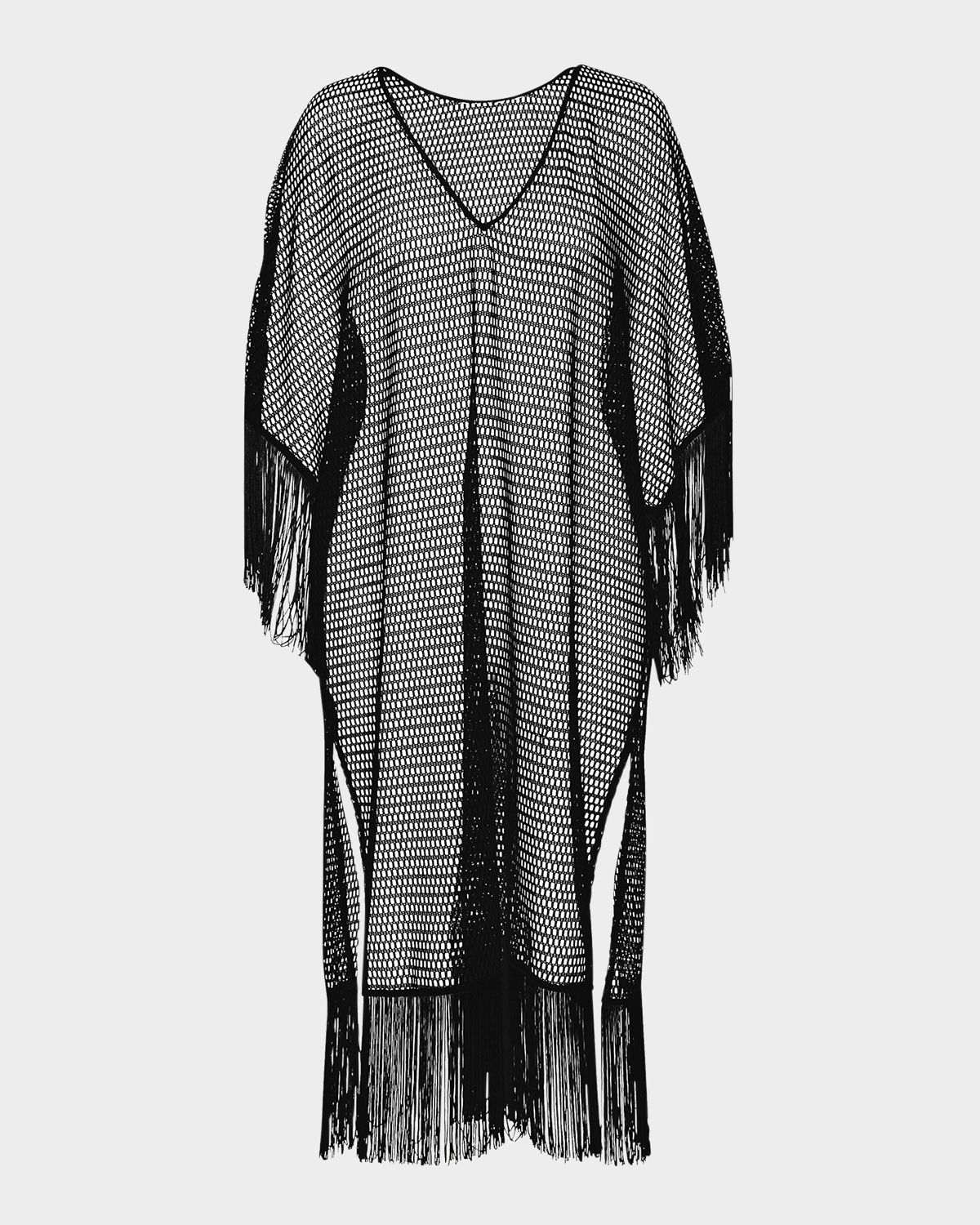 La Blanca Open-Knit Crochet Caftan Coverup