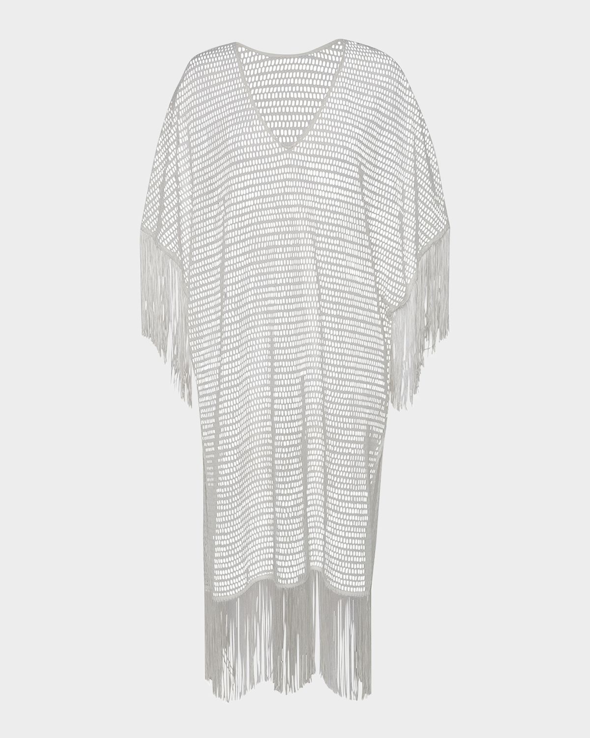 La Blanca Open-Knit Crochet Caftan Coverup