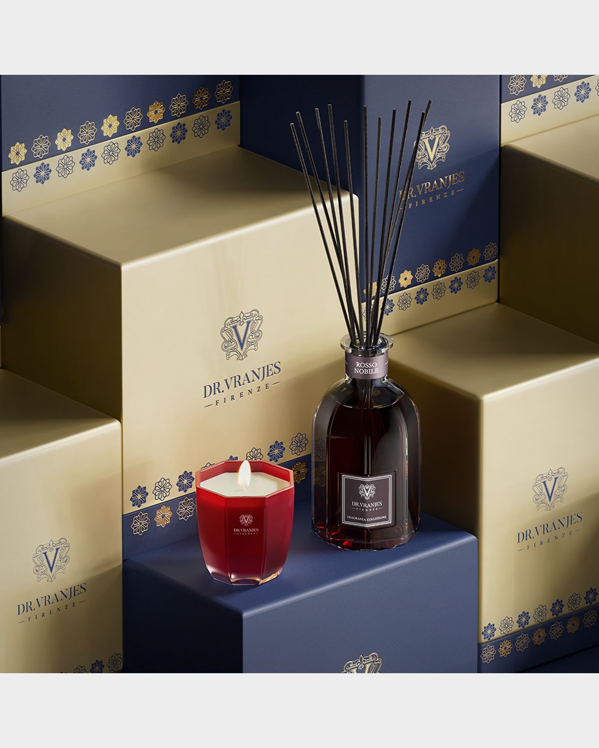 Dr. Vranjes Firenze Rosso Nobile Diffuser Tourmaline Candle Gift Box