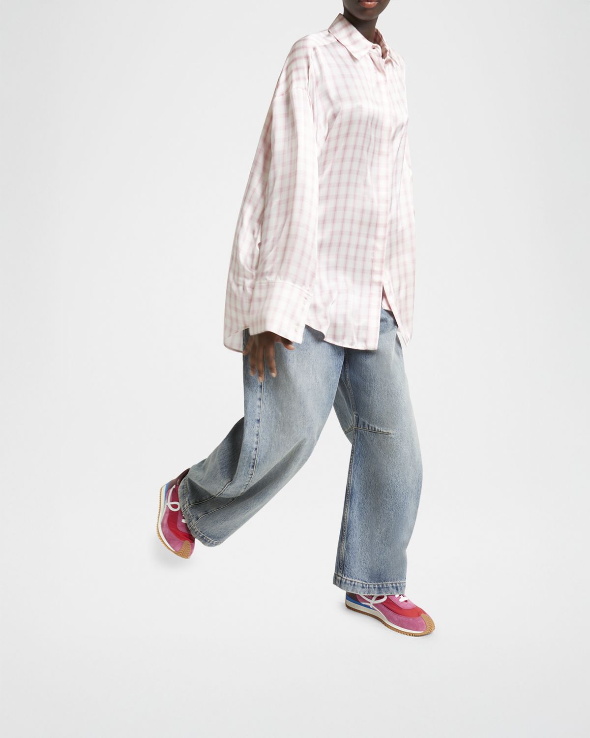 Loewe Flow Runner Suede and Leather Sneakers