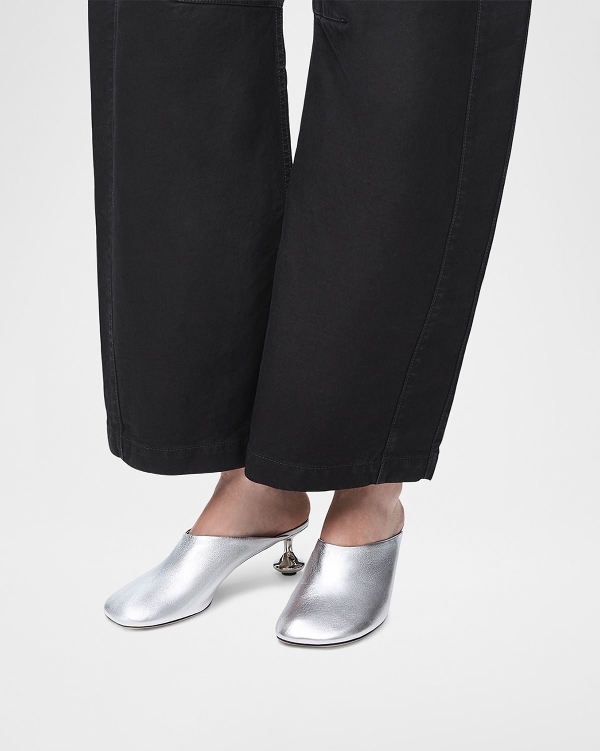 Loewe Toy Metallic Mule Pumps