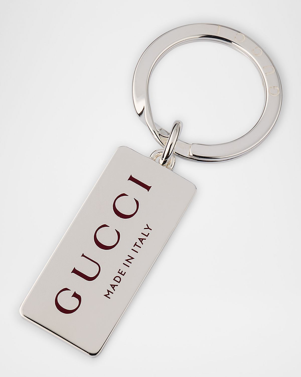 Gucci Men 's Trademark Sterling Silver Keyring