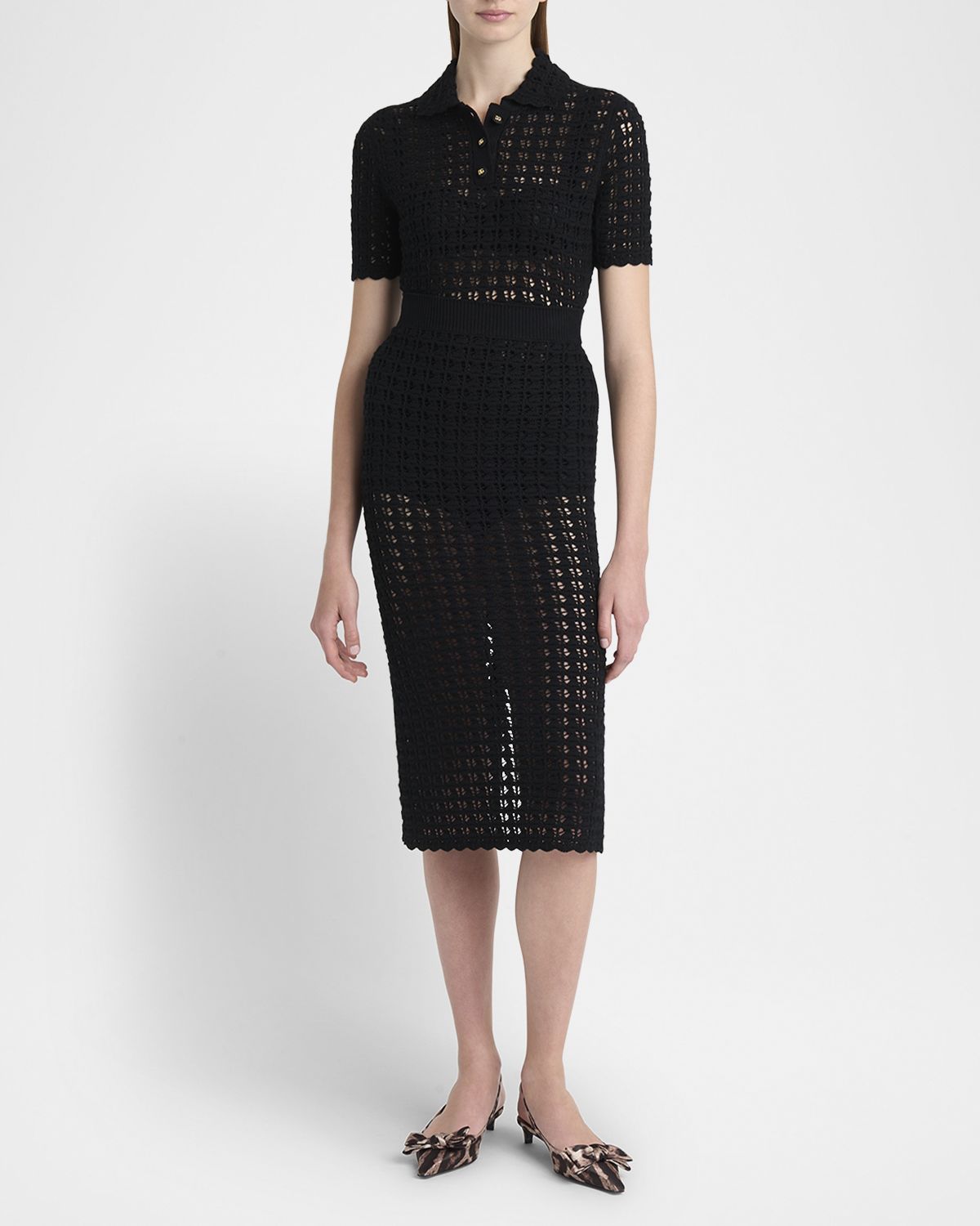 Dolce & Gabbana Crochet Pencil Midi Skirt