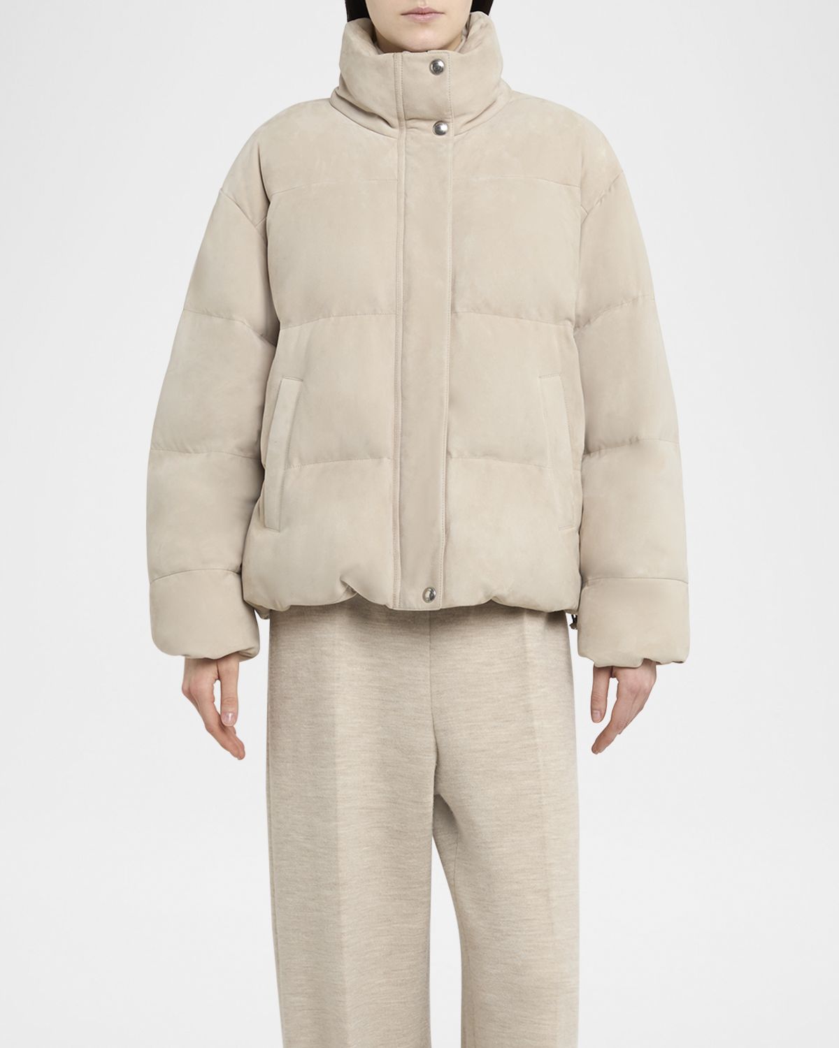 Loro Piana Jools Soft Techno Suede Puffer Jacket