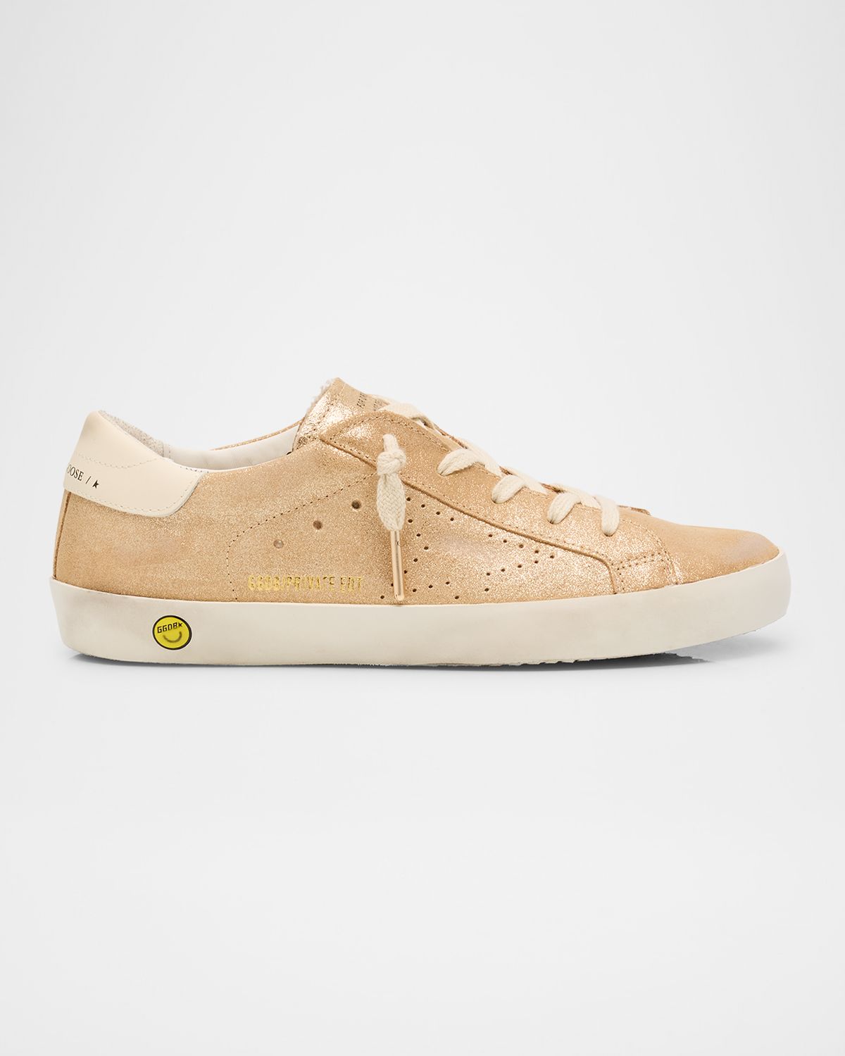 Golden Goose Girl 's Exclusive Super Star Glitter Leather Low Top Sneakers