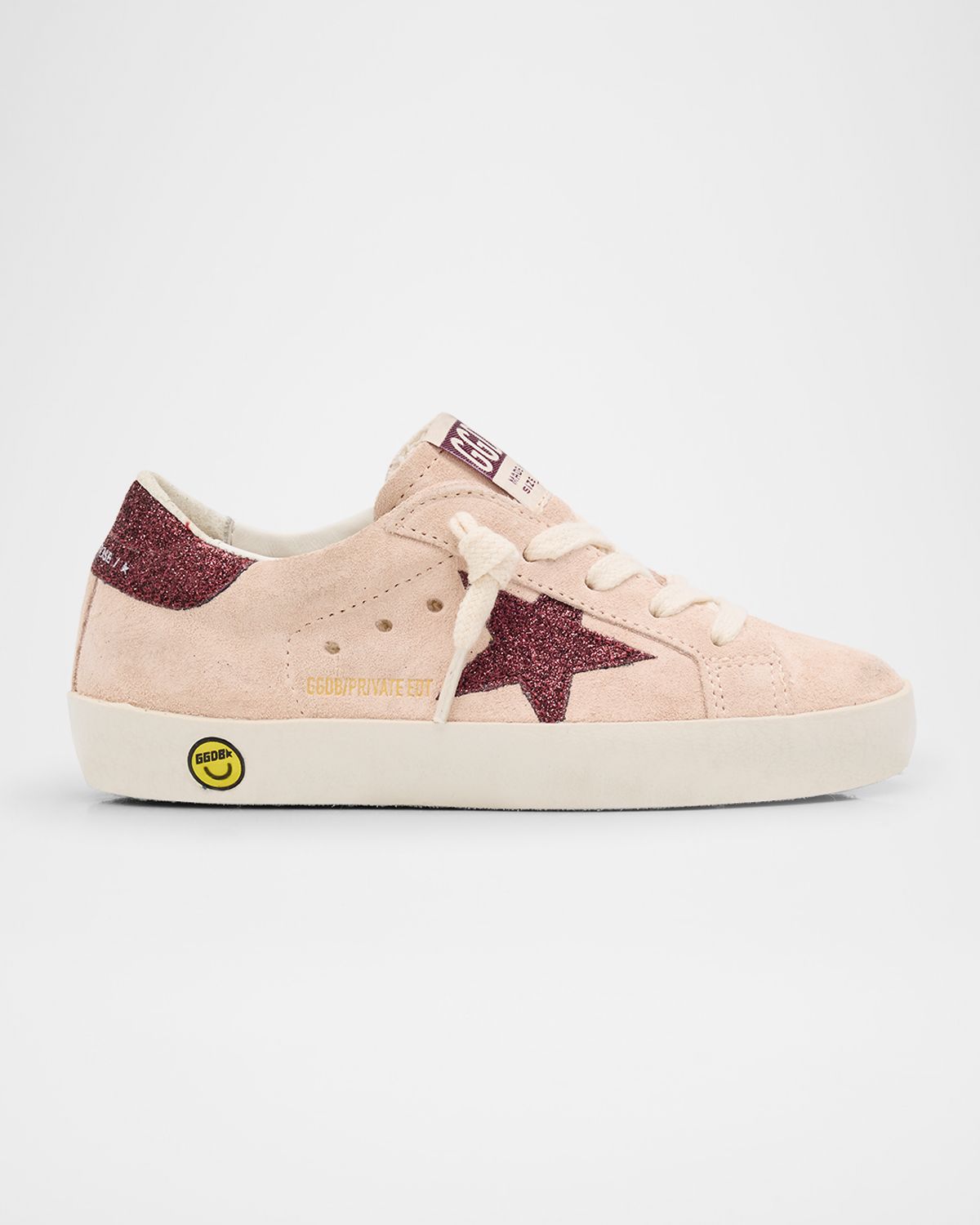 Golden Goose Girl 's Super Star Suede Glitter Star Low-Top Sneakers