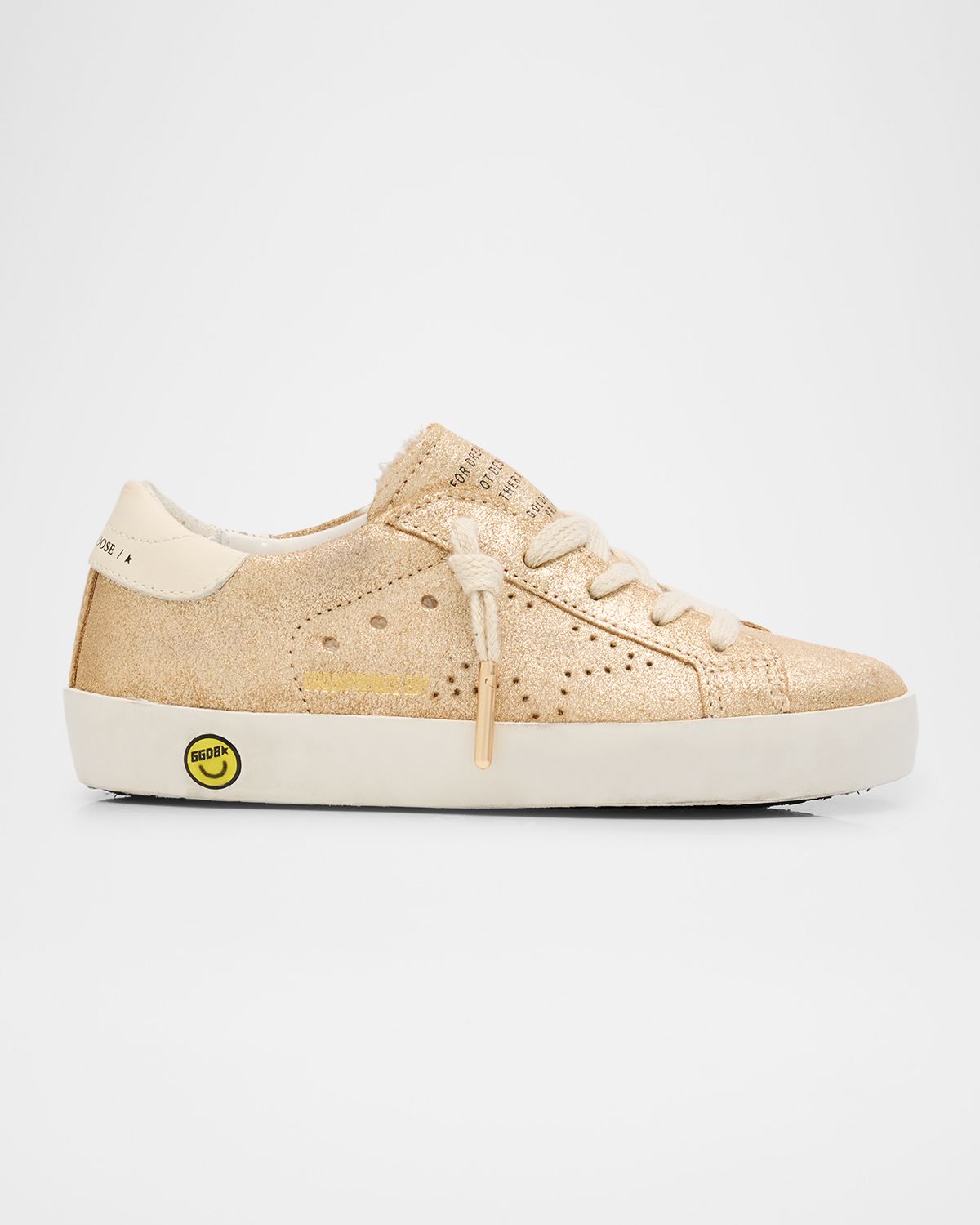 Golden Goose Girl 's Exclusive Super Star Glitter Leather Low Top Sneakers