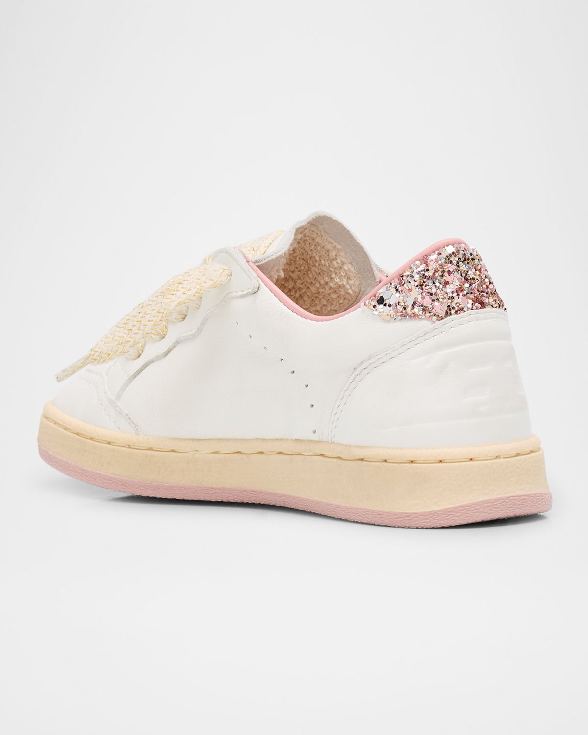 Golden Goose Girl 's Exclusive Ball Star Glitter & Metallic Leather Sneakers