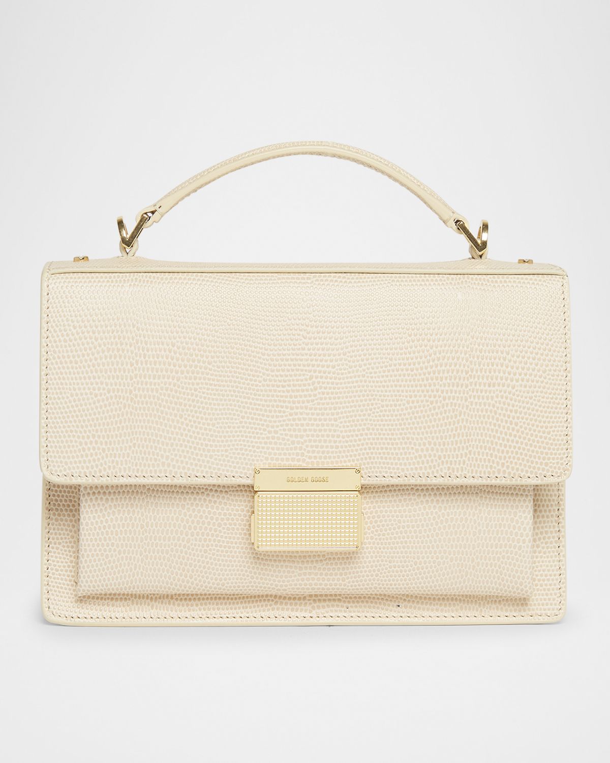 Golden Goose Venezia Lizard-Embossed Leather Crossbody Bag