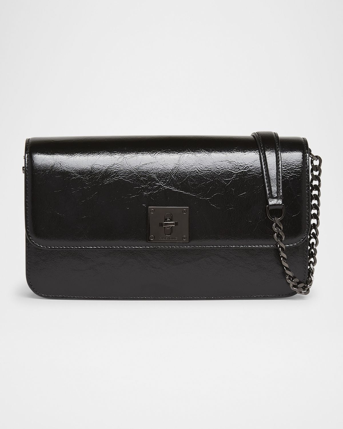 Golden Goose Gioia Shiny Wavy Leather Shoulder Bag