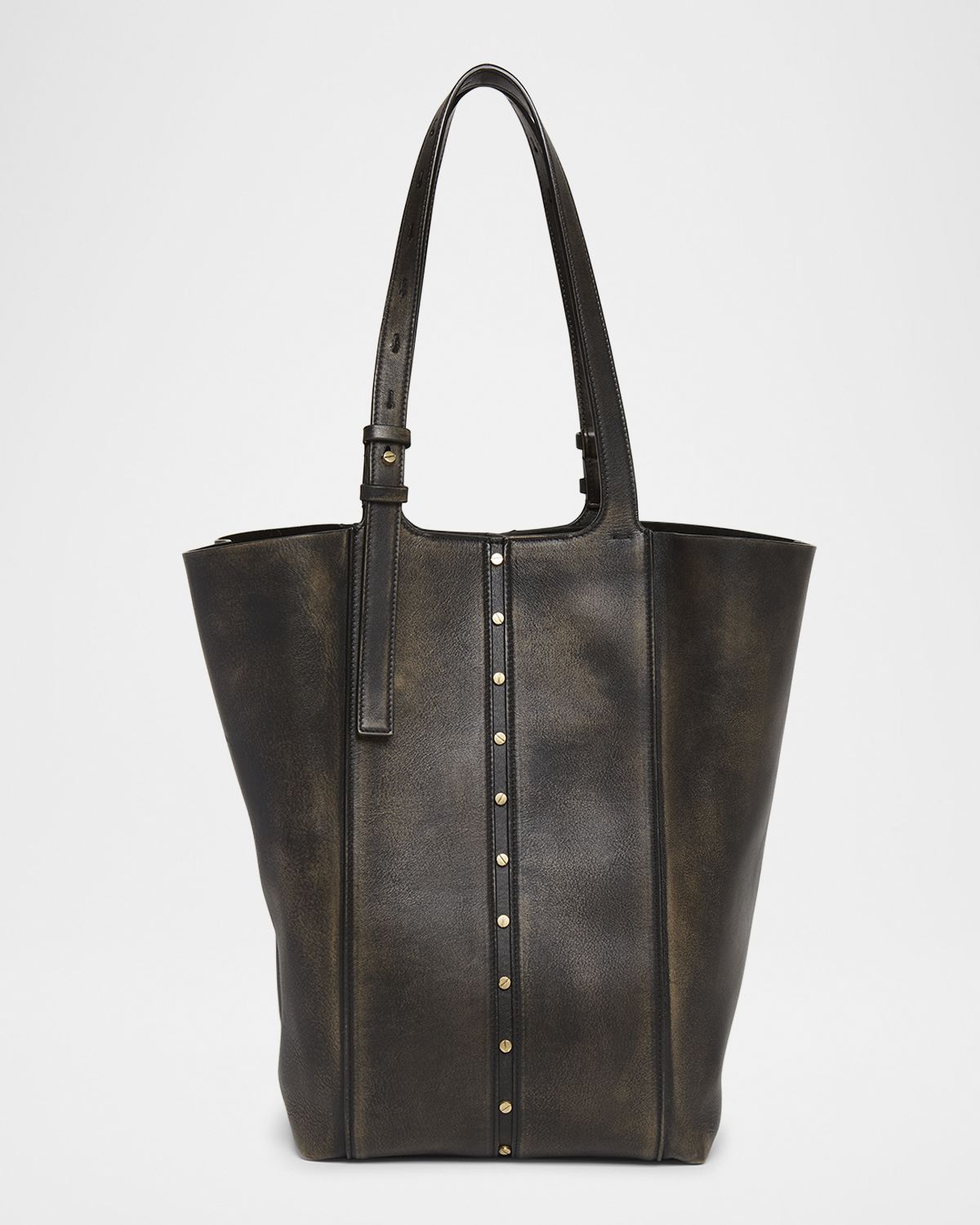 Golden Goose 24/7 North-South Distressed Leather Shoulder Bag