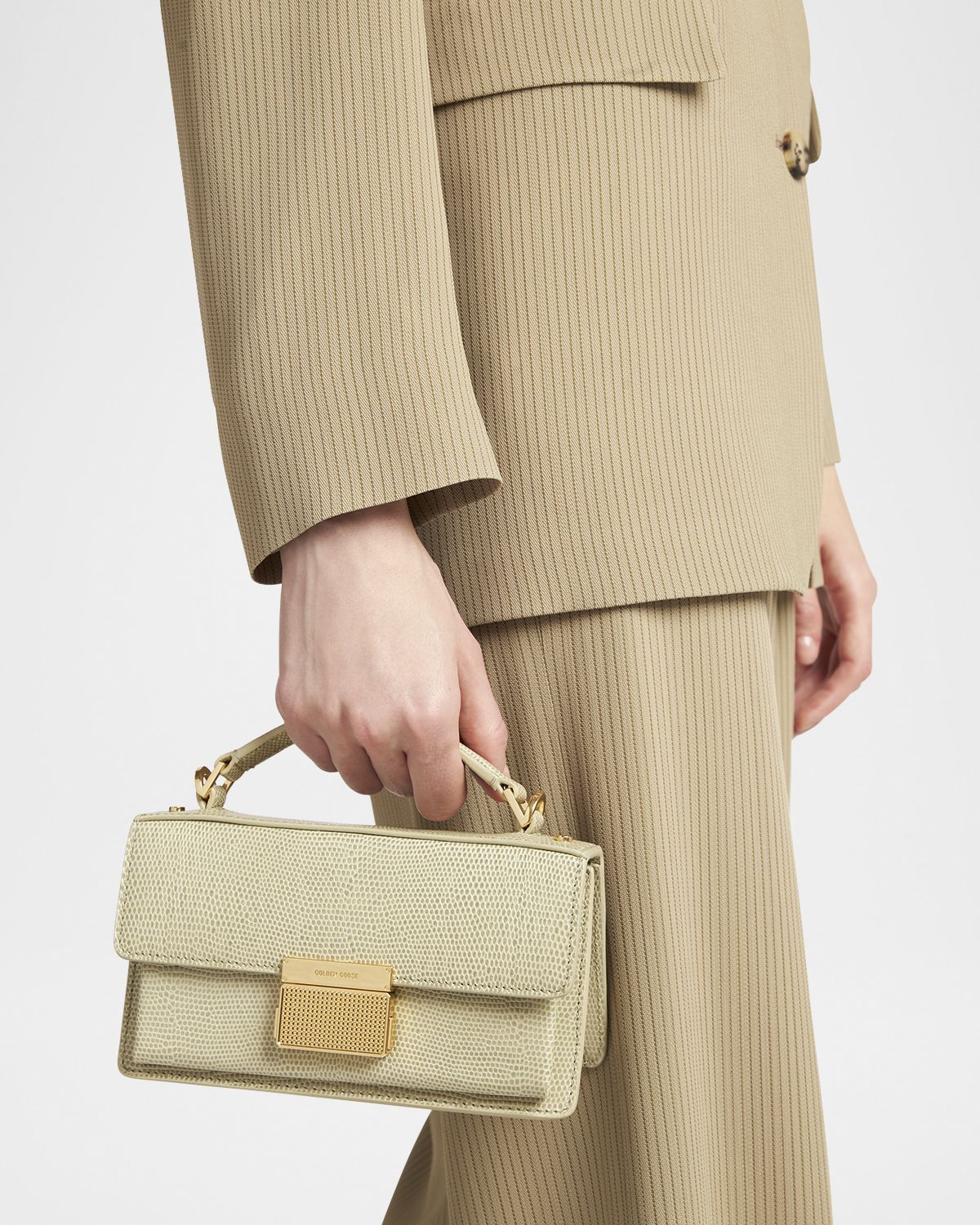 Golden Goose Venezia Small Lizard-Embossed Leather Crossbody Bag