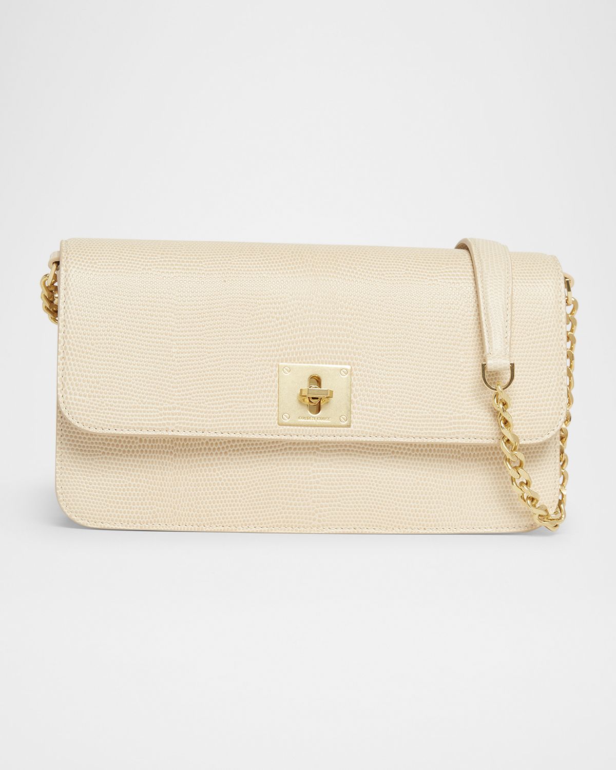 Golden Goose Gioia Lizard-Embossed Leather Shoulder Bag