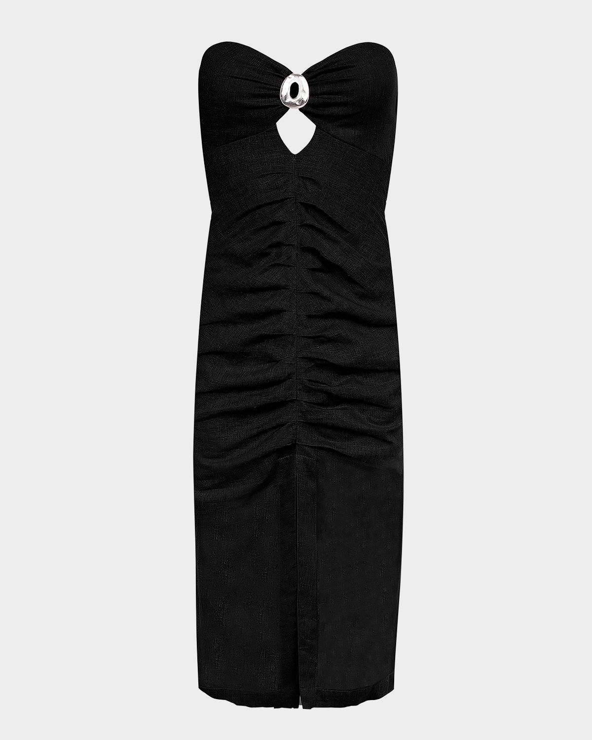 Vix Solid Naori Strapless Midi Dress