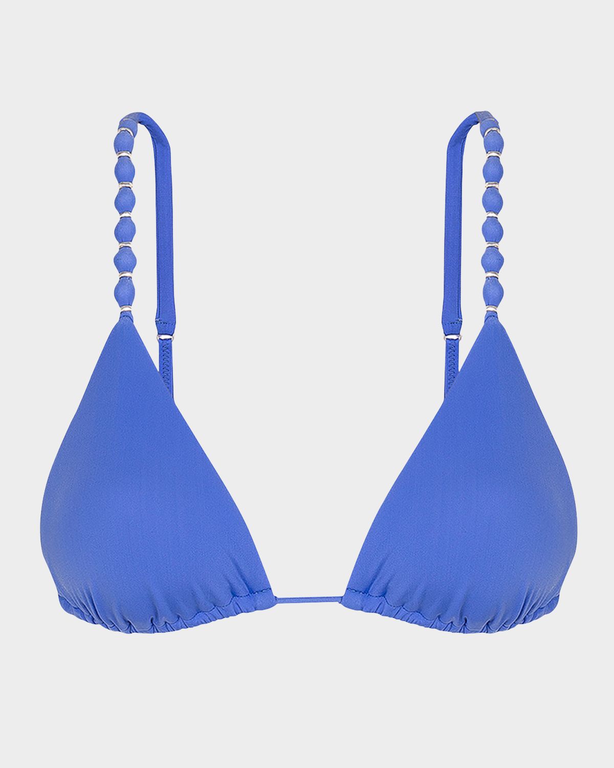 Vix Solid Beads Triangle Paral Bikini Top