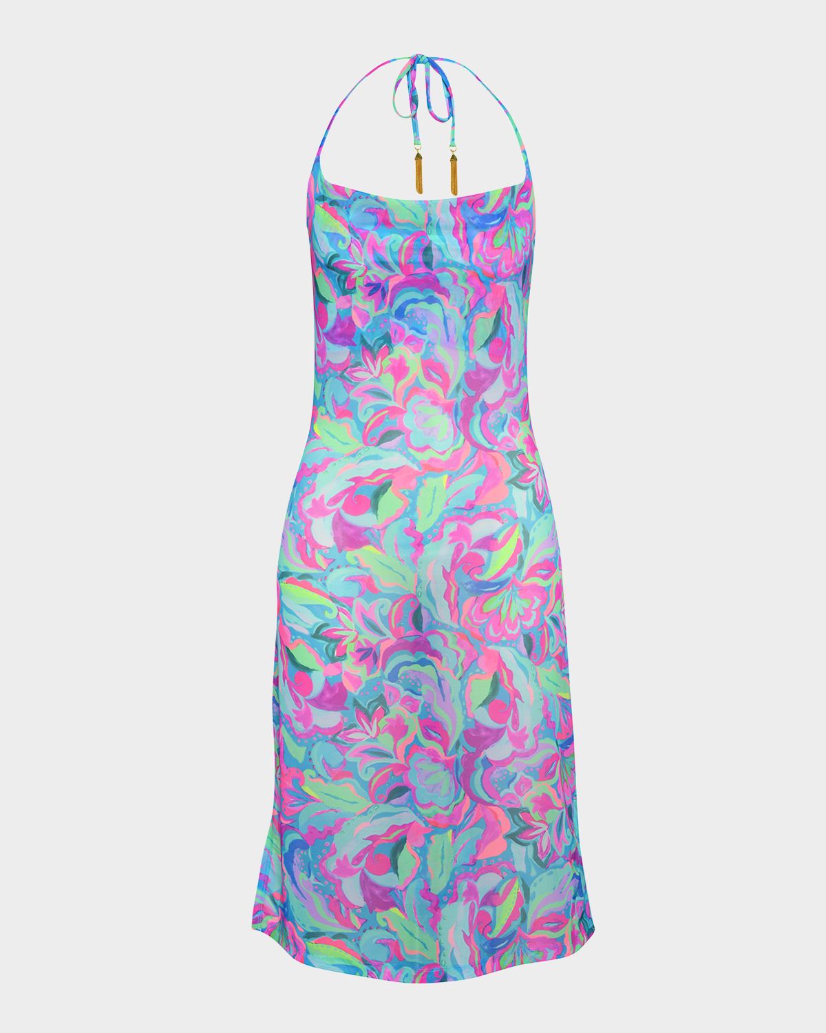 Sunshine 79 Swirltopia Halter Midi Dress