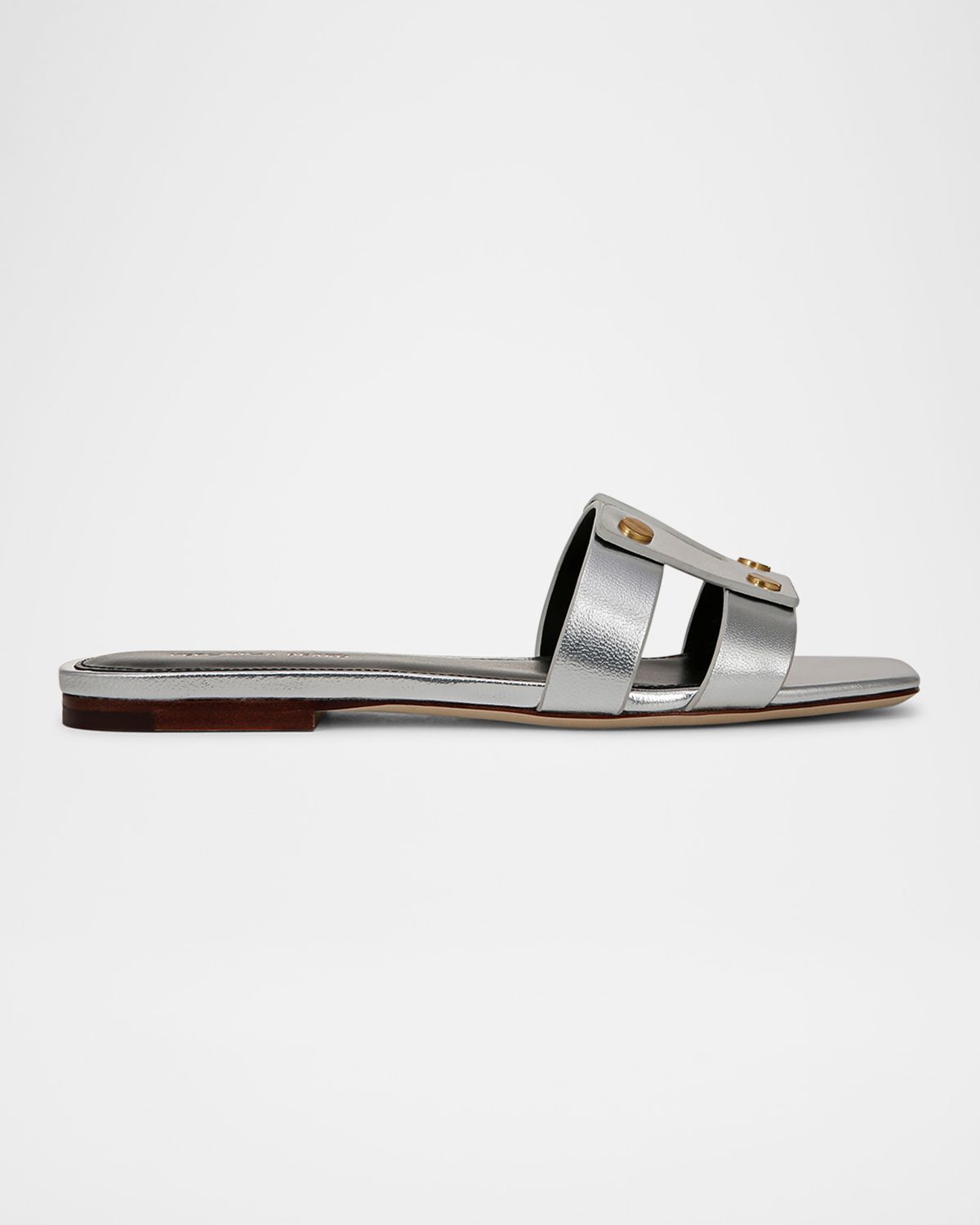 Veronica Beard Via Metallic Leather Flat Slide Sandals | Thumbnail 5 Veronica Beard Via Metallic Leather Flat Slide Sandals | Thumbnail 5