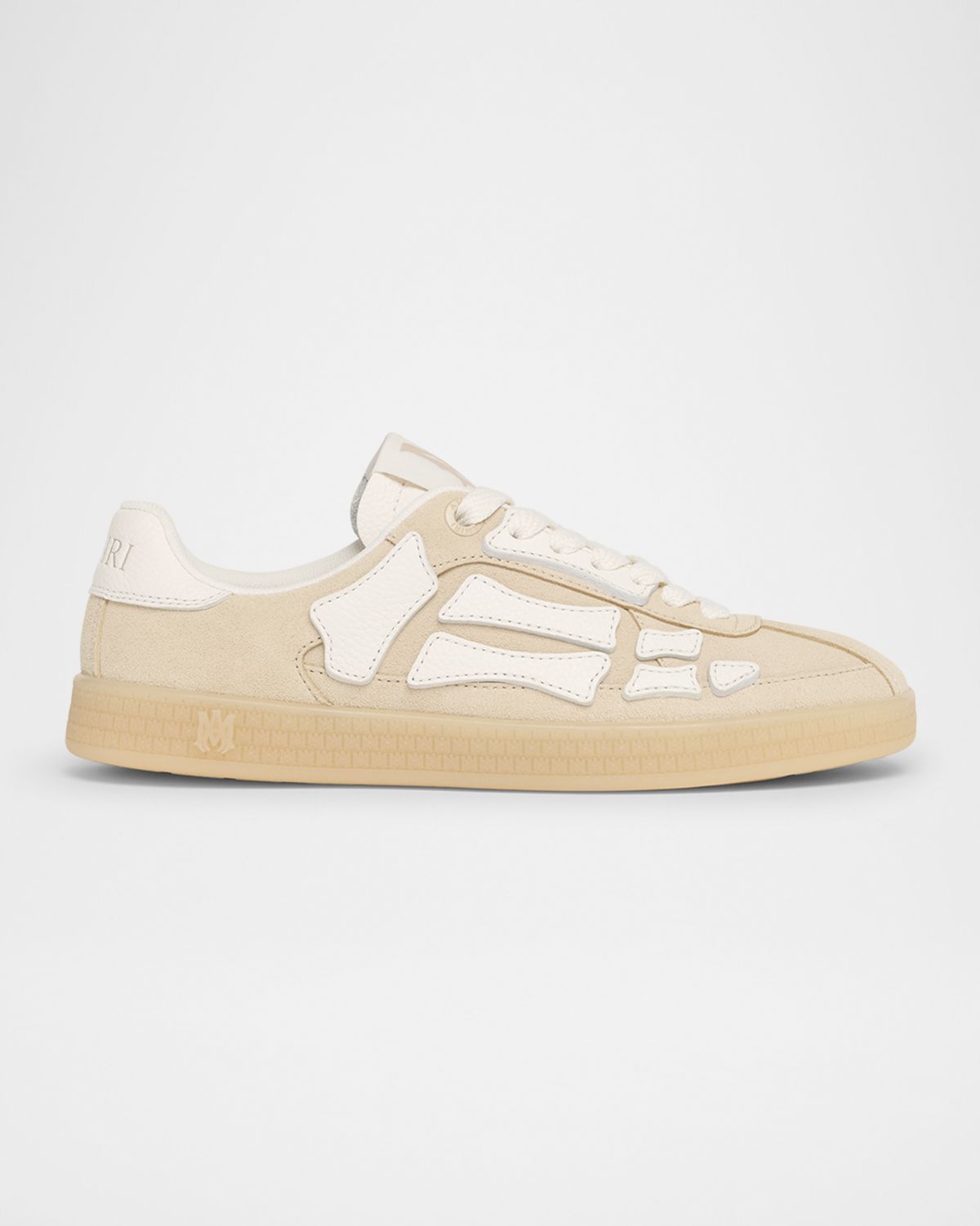 Amiri Pacific Bones Mixed Leather Sneakers
