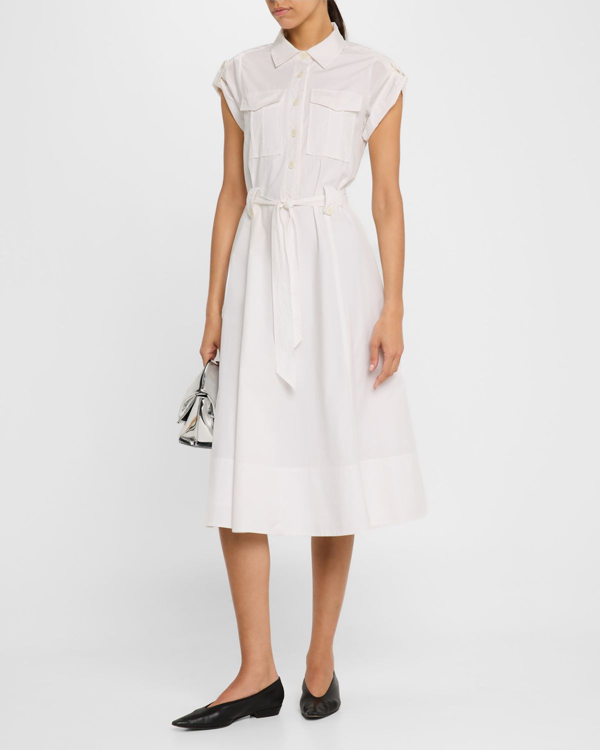 Derek Lam 10 Crosby Kayla Belted Midi Shirtdress