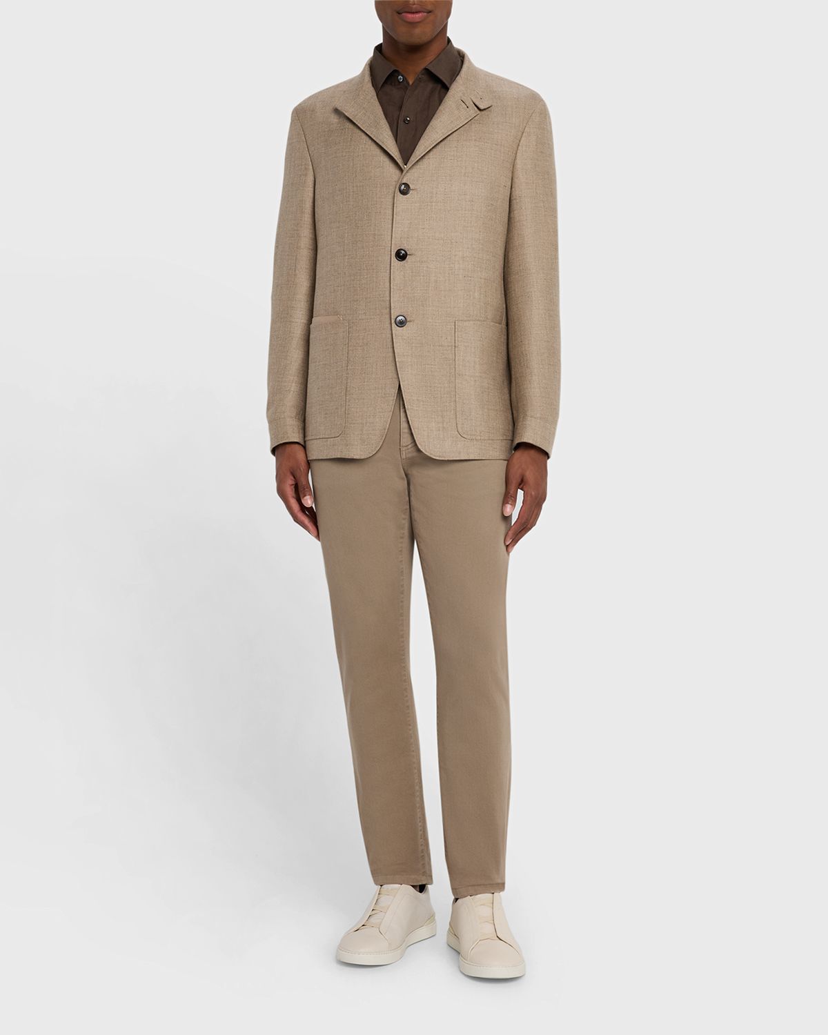 ZEGNA Men 's Cashmere-Blend Basketweave Blazer