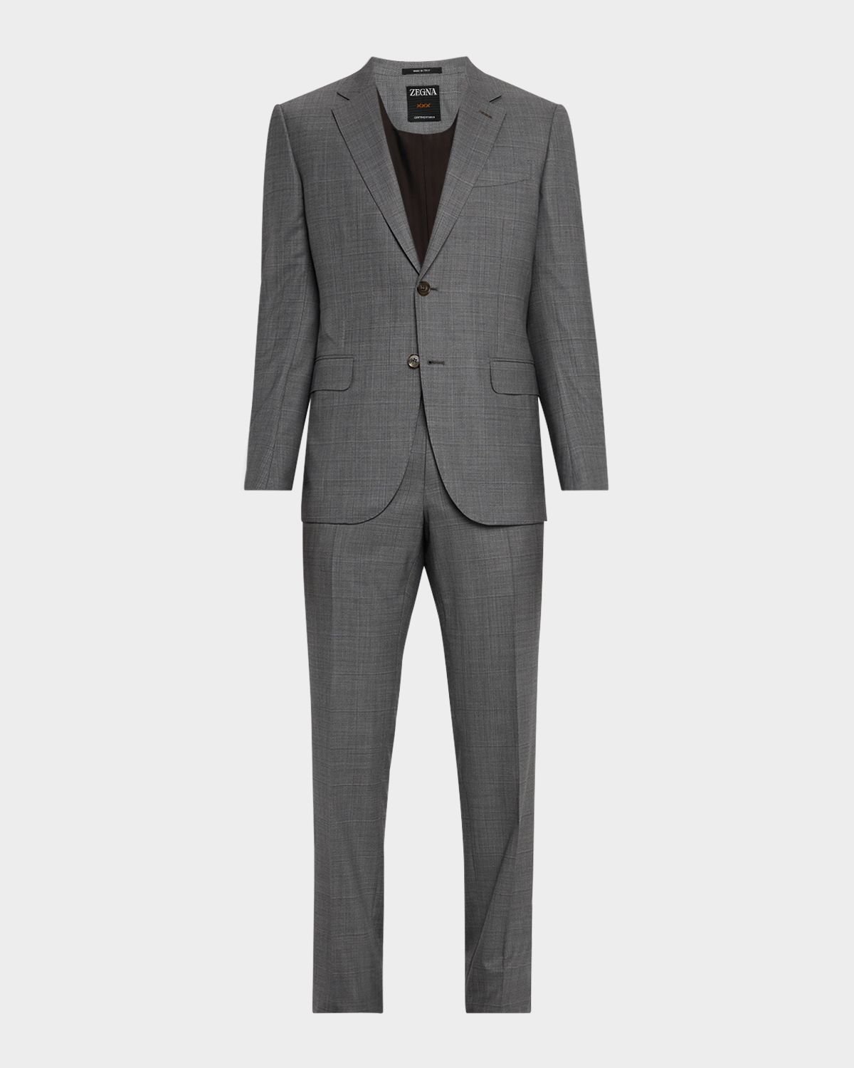 ZEGNA Men 's Windowpane Couture Suit
