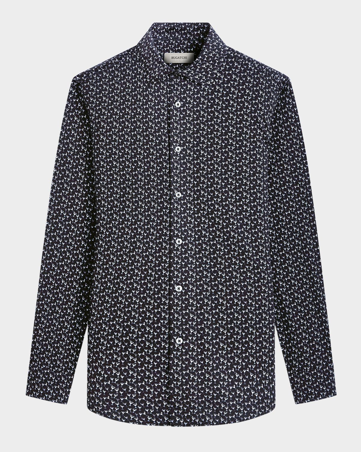 Bugatchi Men 's OoohCotton James Cocktail-Print Sport Shirt