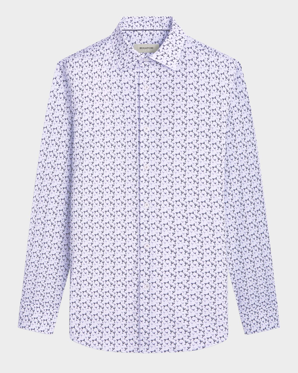 Bugatchi Men 's OoohCotton James Cocktail-Print Sport Shirt | Thumbnail 7