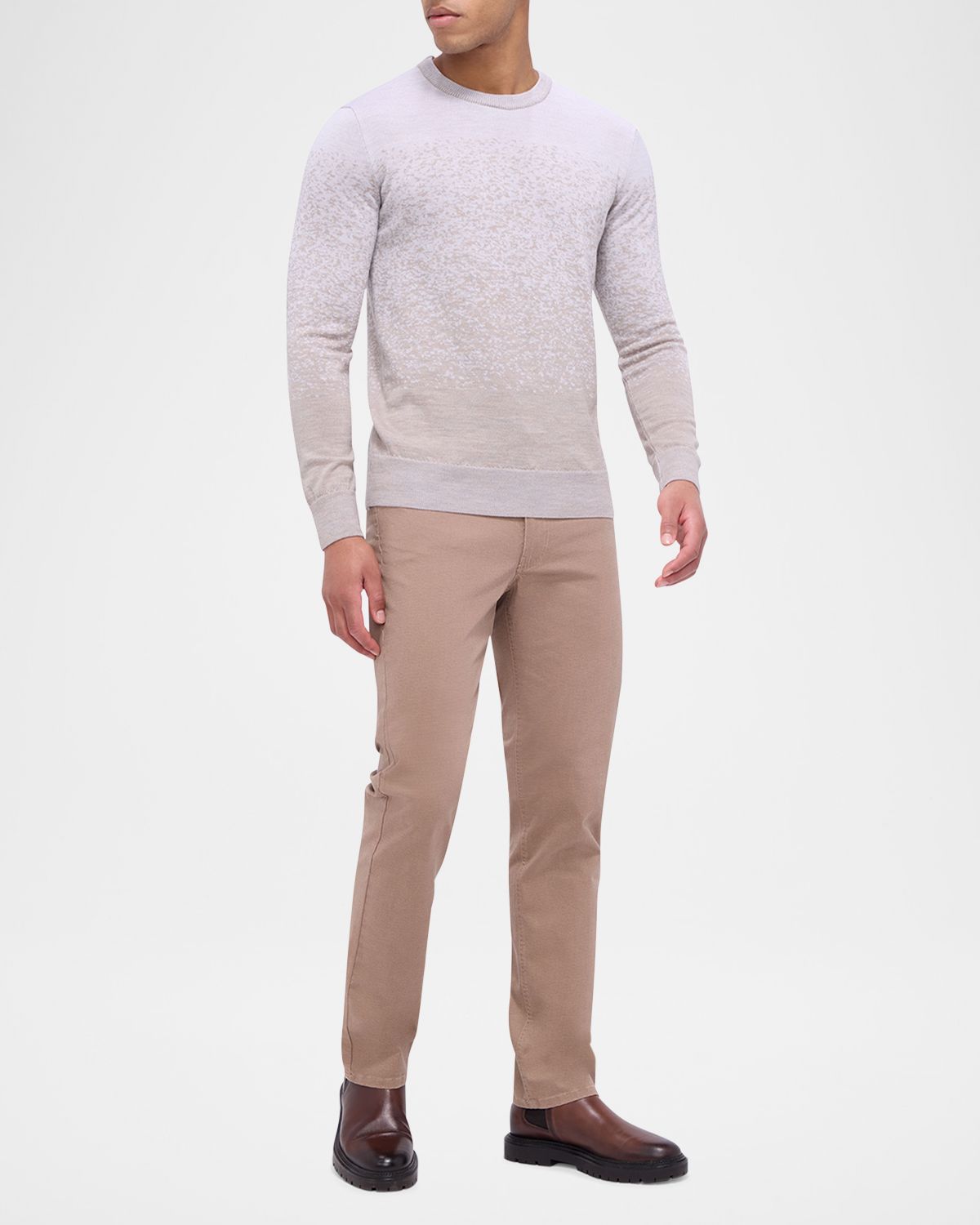Bugatchi Men 's Wool Degrade Crewneck Sweater