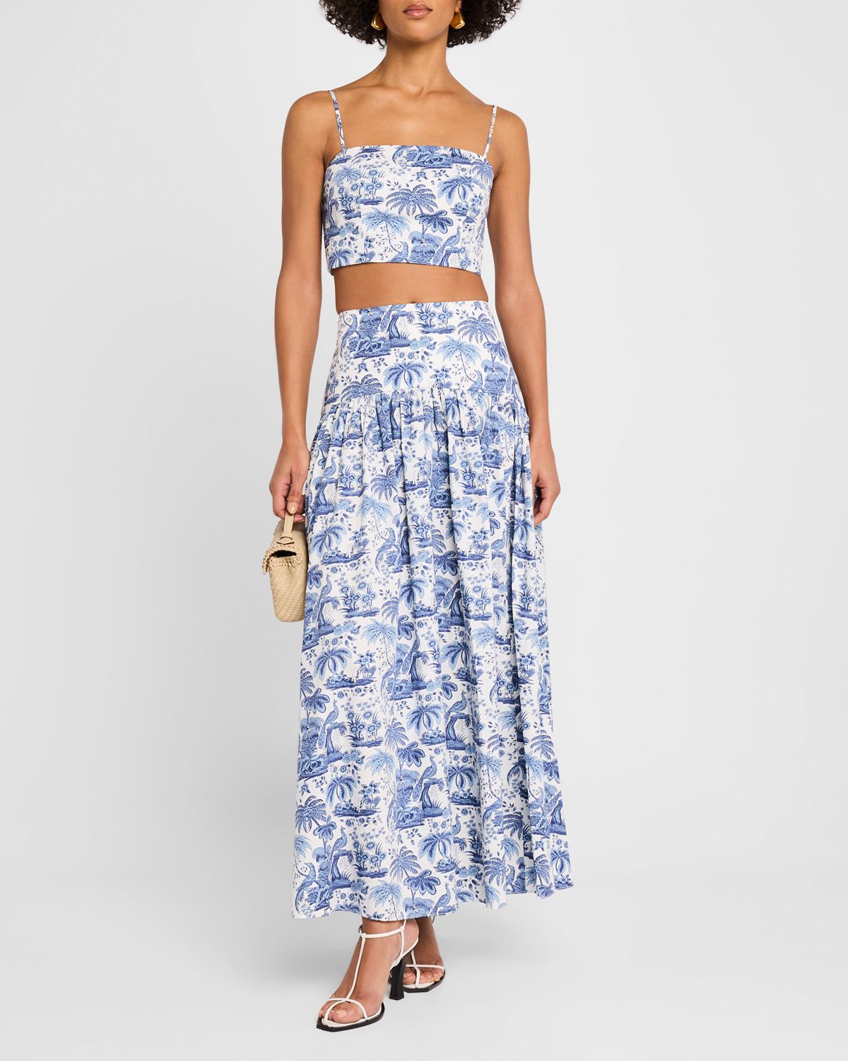 STAUD Federico Cropped Tank Top