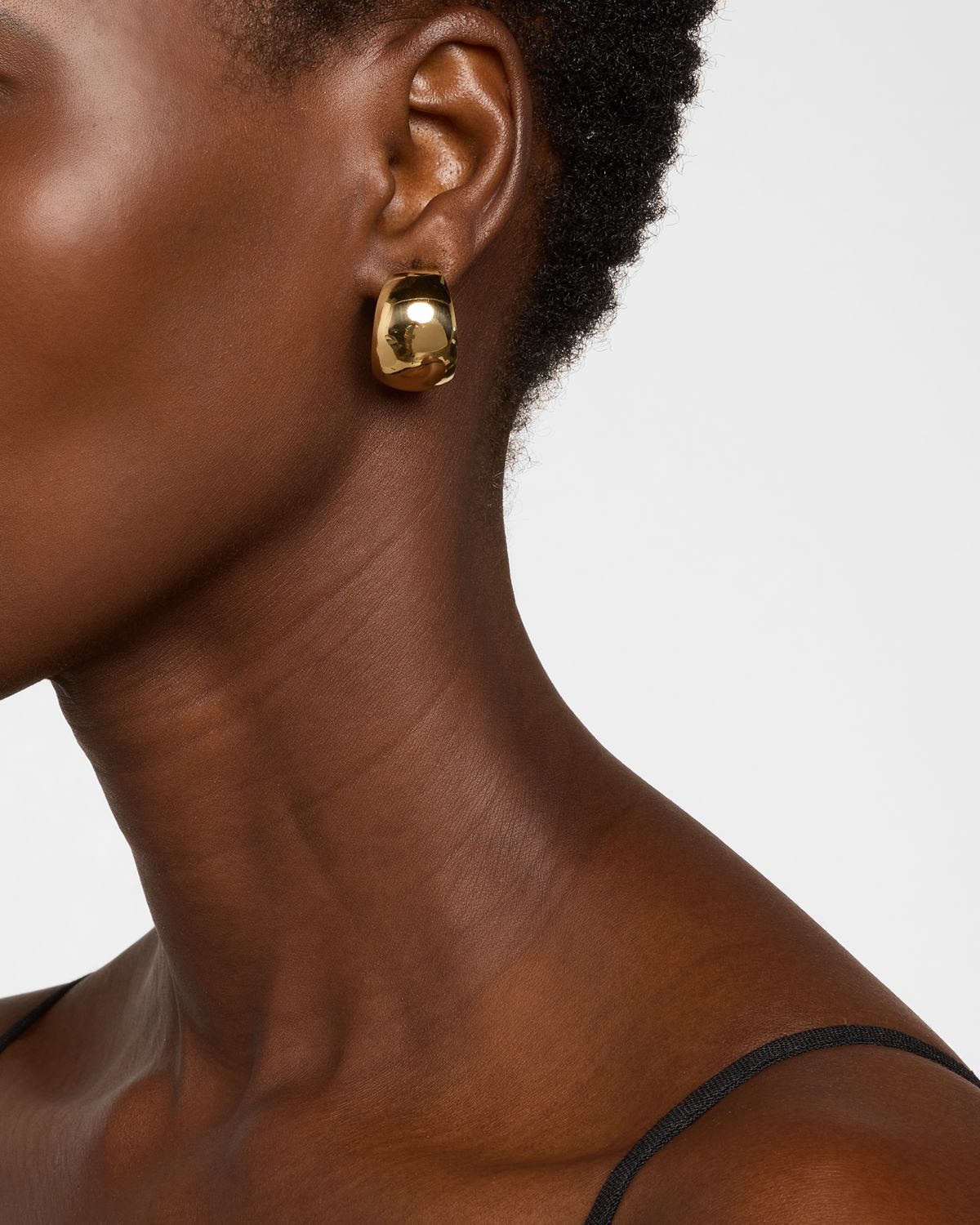 Dina Mackney Featherweight Hi-Shine Wide Hoop Earrings