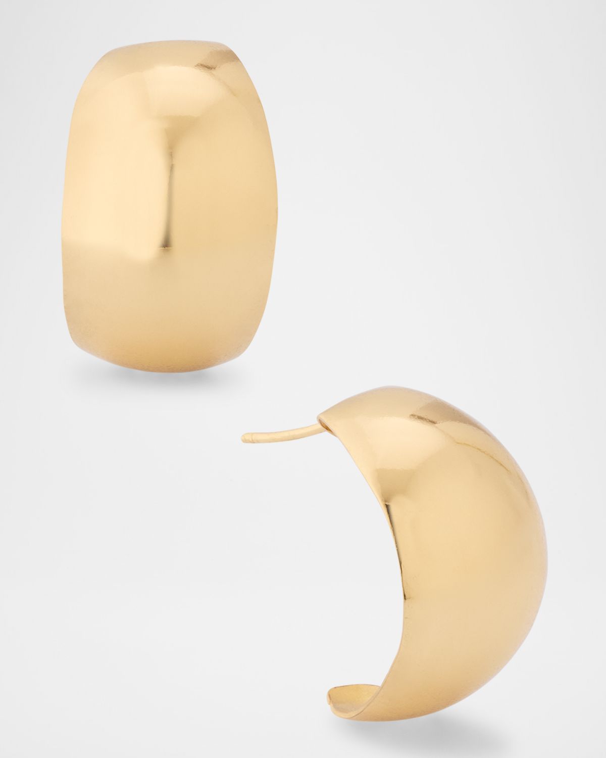 Dina Mackney Featherweight Hi-Shine Wide Hoop Earrings
