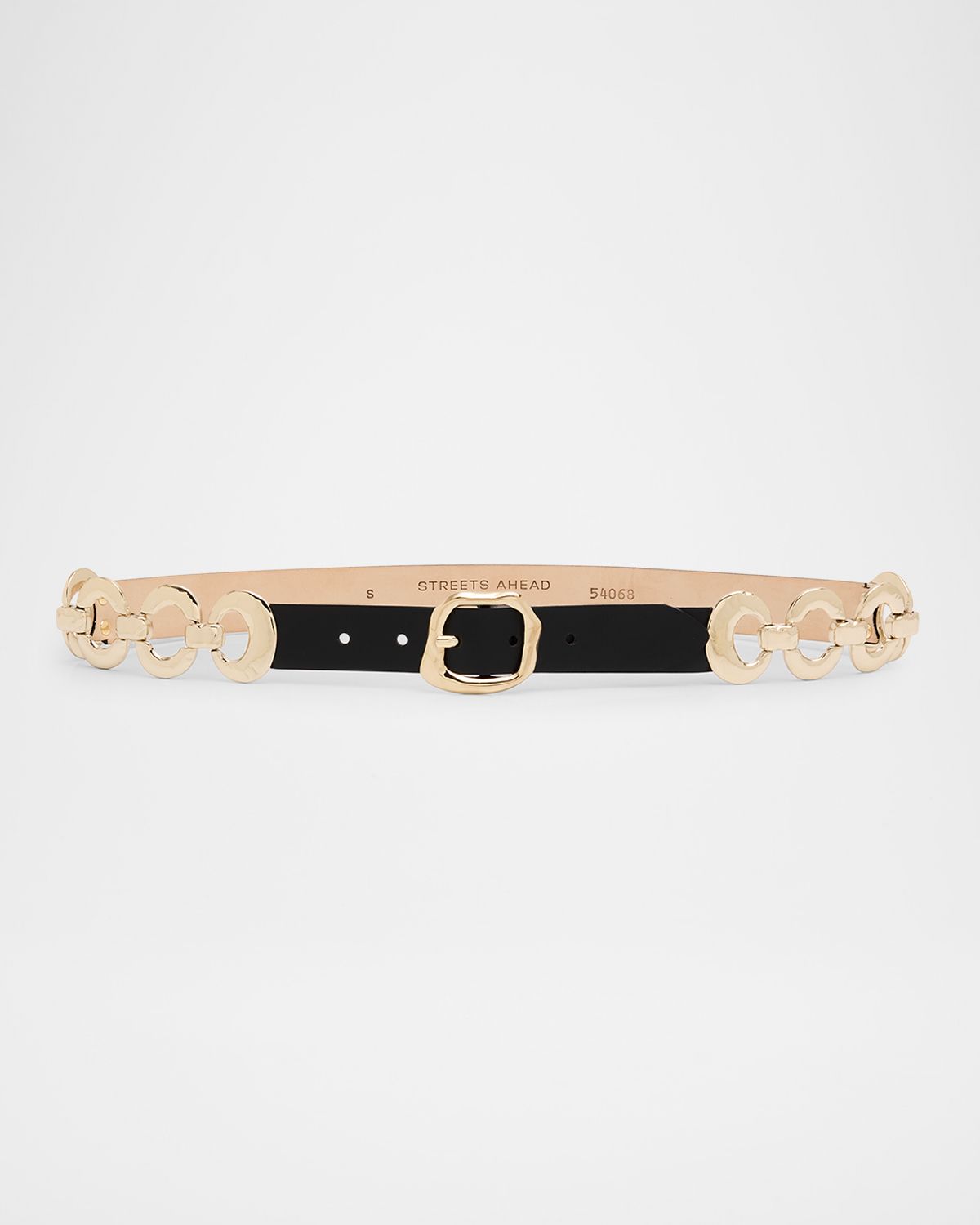 Streets Ahead Interlocking Ring Leather Belt