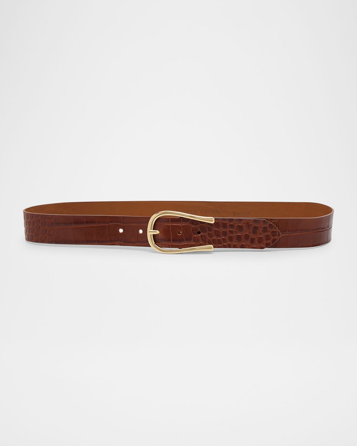 Streets Ahead Croc-Embossed Leather Belt
