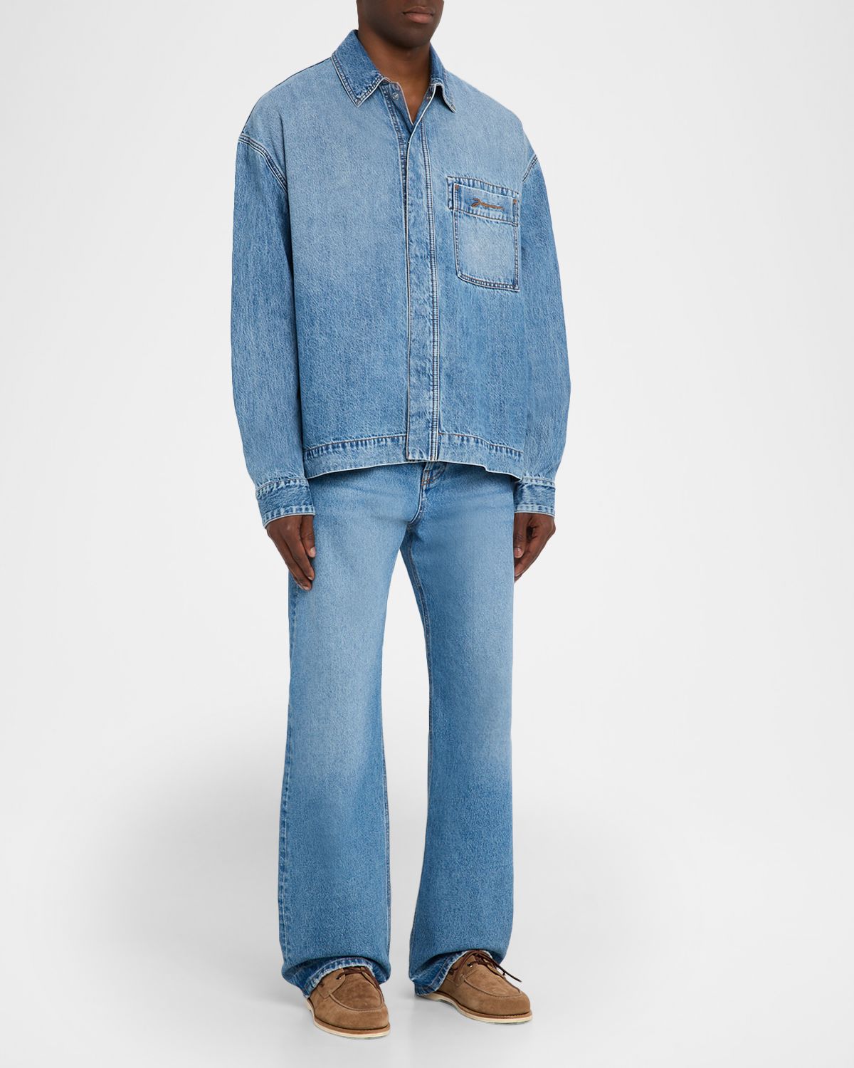 Jacquemus Men 's De-Nimes Denim Shirt Jacket